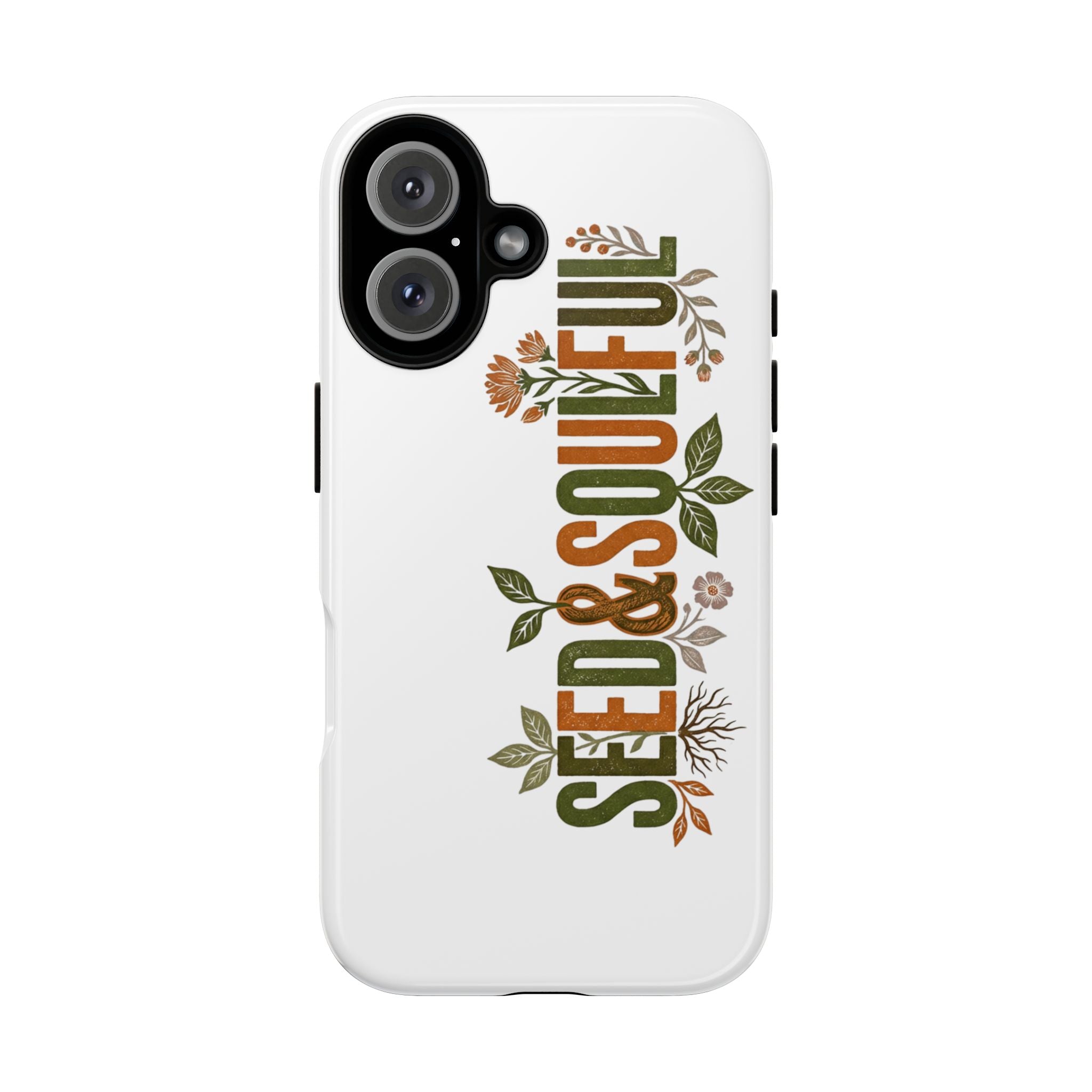 Seed & Soul Tough Phone Case – Floral Botanical Protective Cover - Seedandsoulful