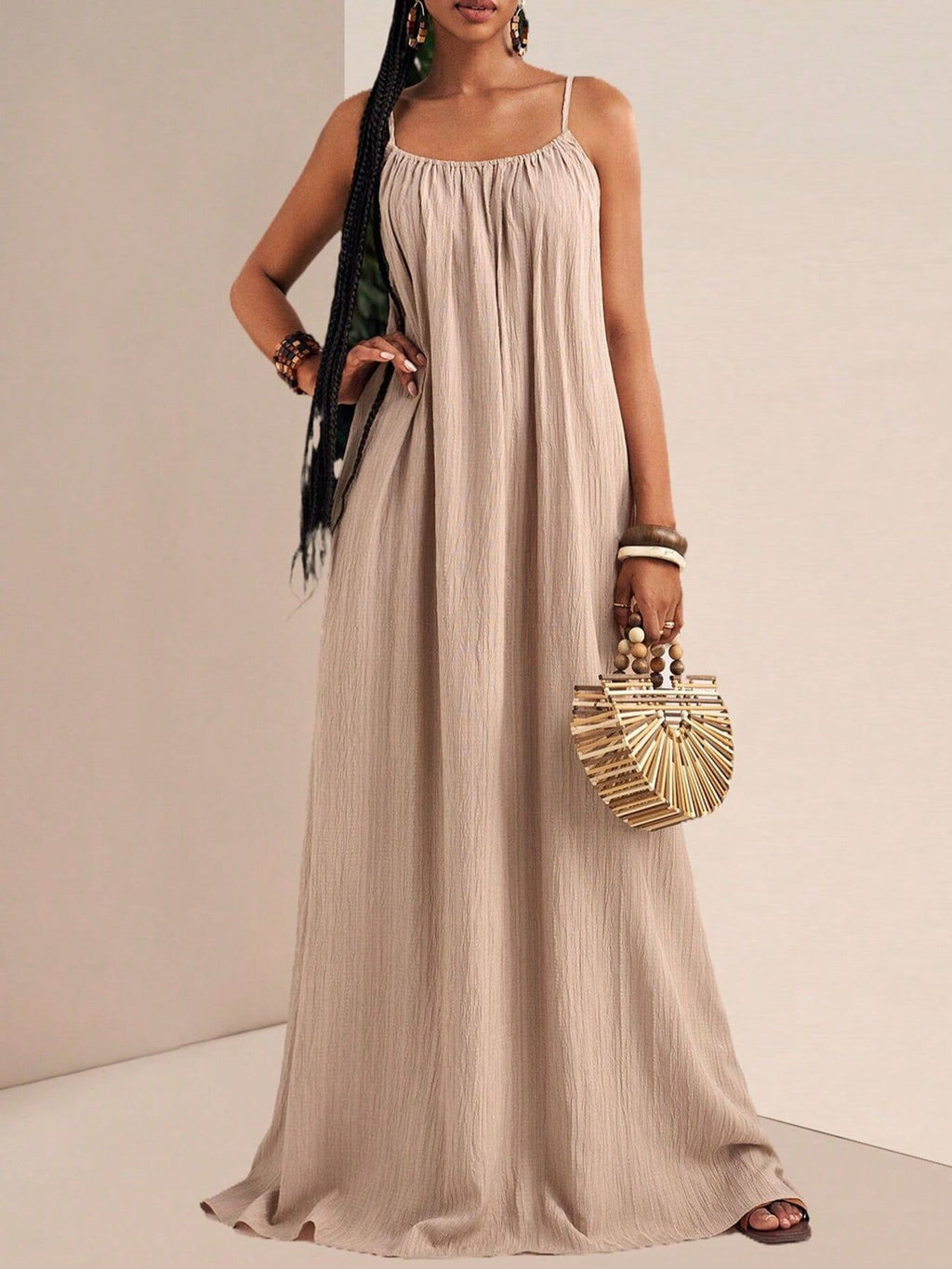 Spaghetti Strap Flowy Maxi Dress - Seedandsoulful