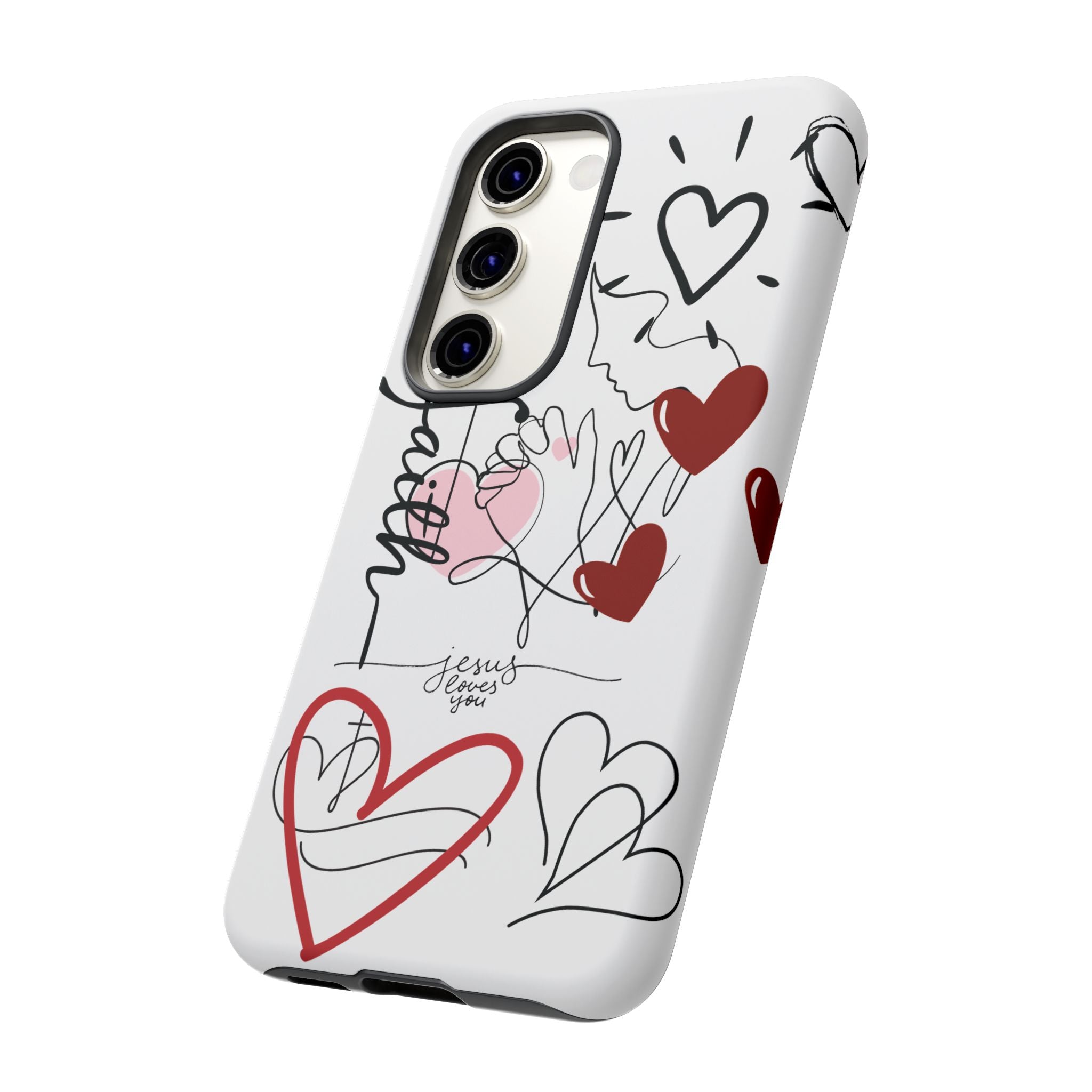 Faith Hearts iPhone Case | Seedandsoulful Protective Phone Cover - Seedandsoulful