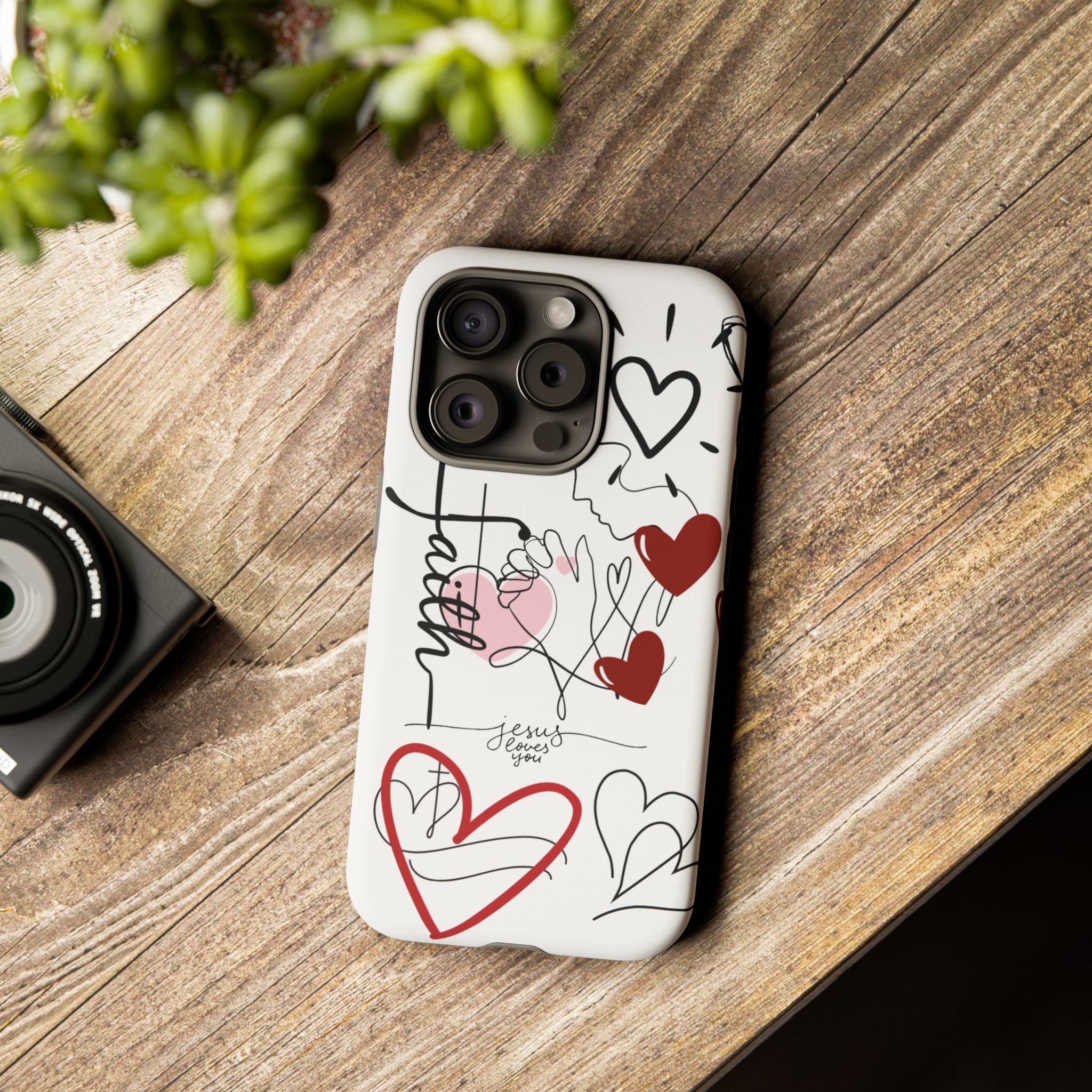 Faith Hearts iPhone Case | Seedandsoulful Protective Phone Cover - Seedandsoulful