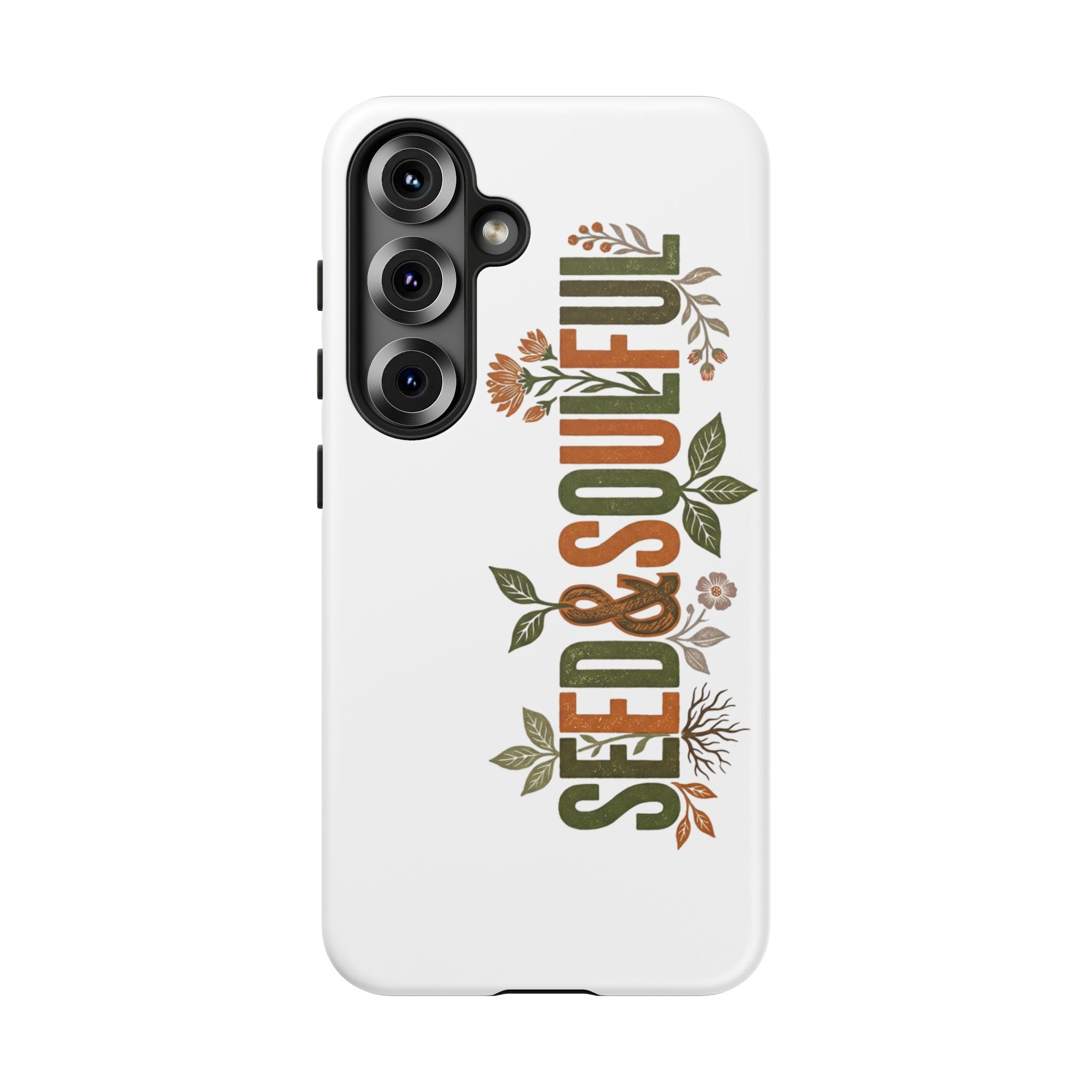Seed & Soul Tough Phone Case – Floral Botanical Protective Cover - Seedandsoulful