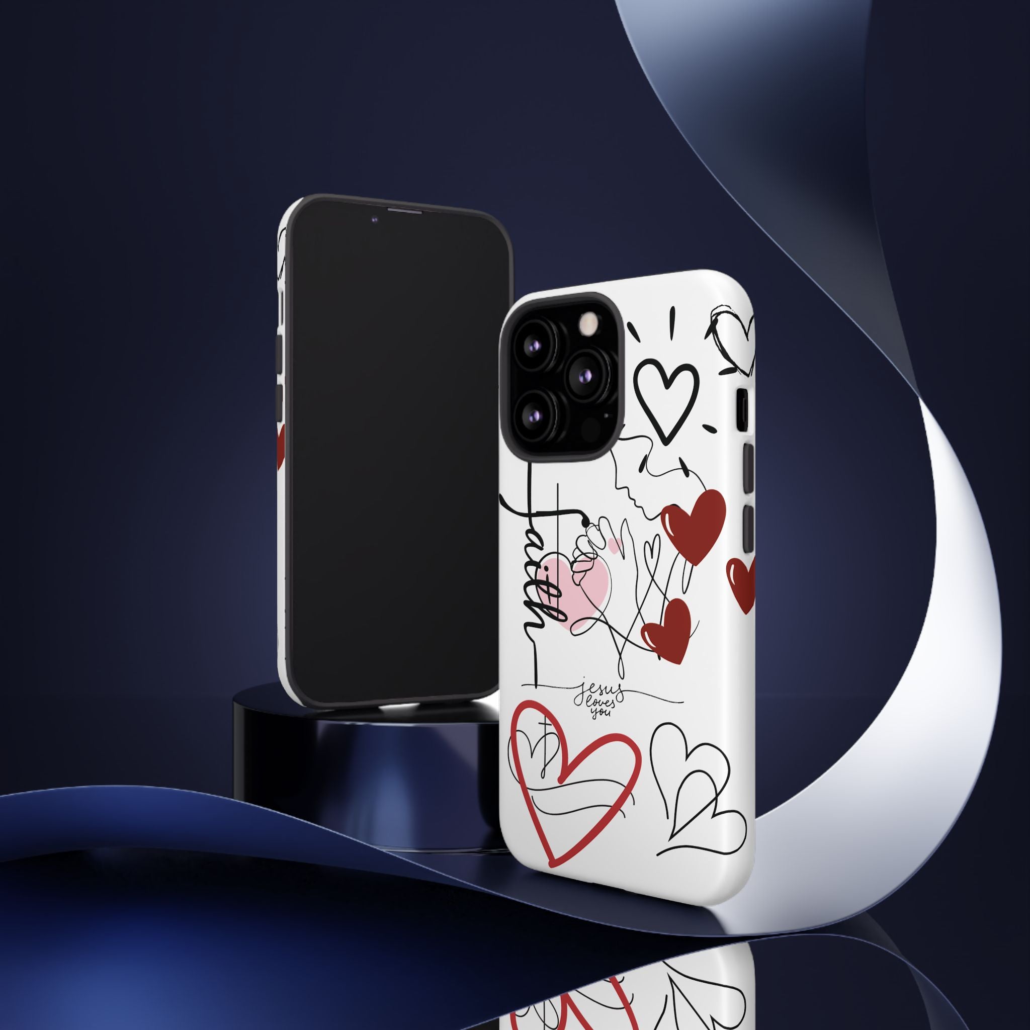 Faith Hearts iPhone Case | Seedandsoulful Protective Phone Cover - Seedandsoulful
