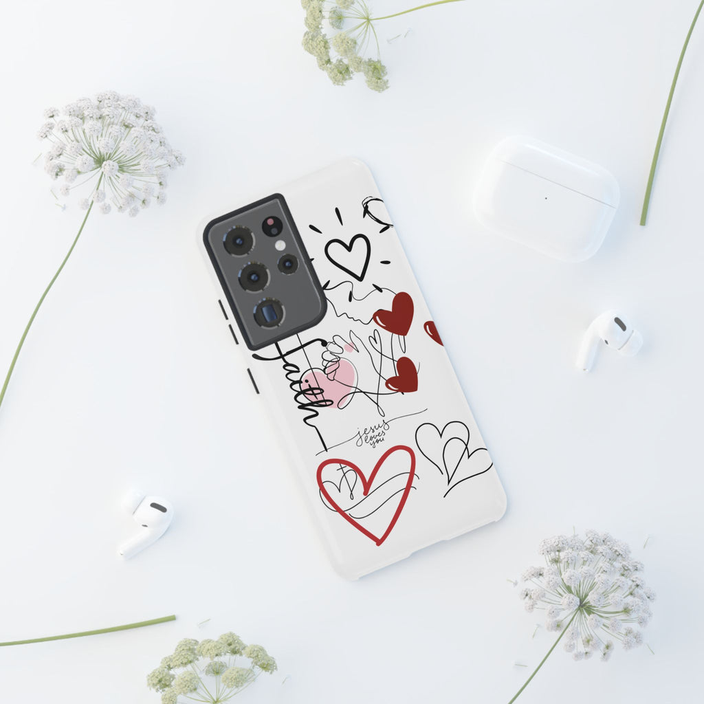 Faith Hearts iPhone Case | Seedandsoulful Protective Phone Cover - Seedandsoulful