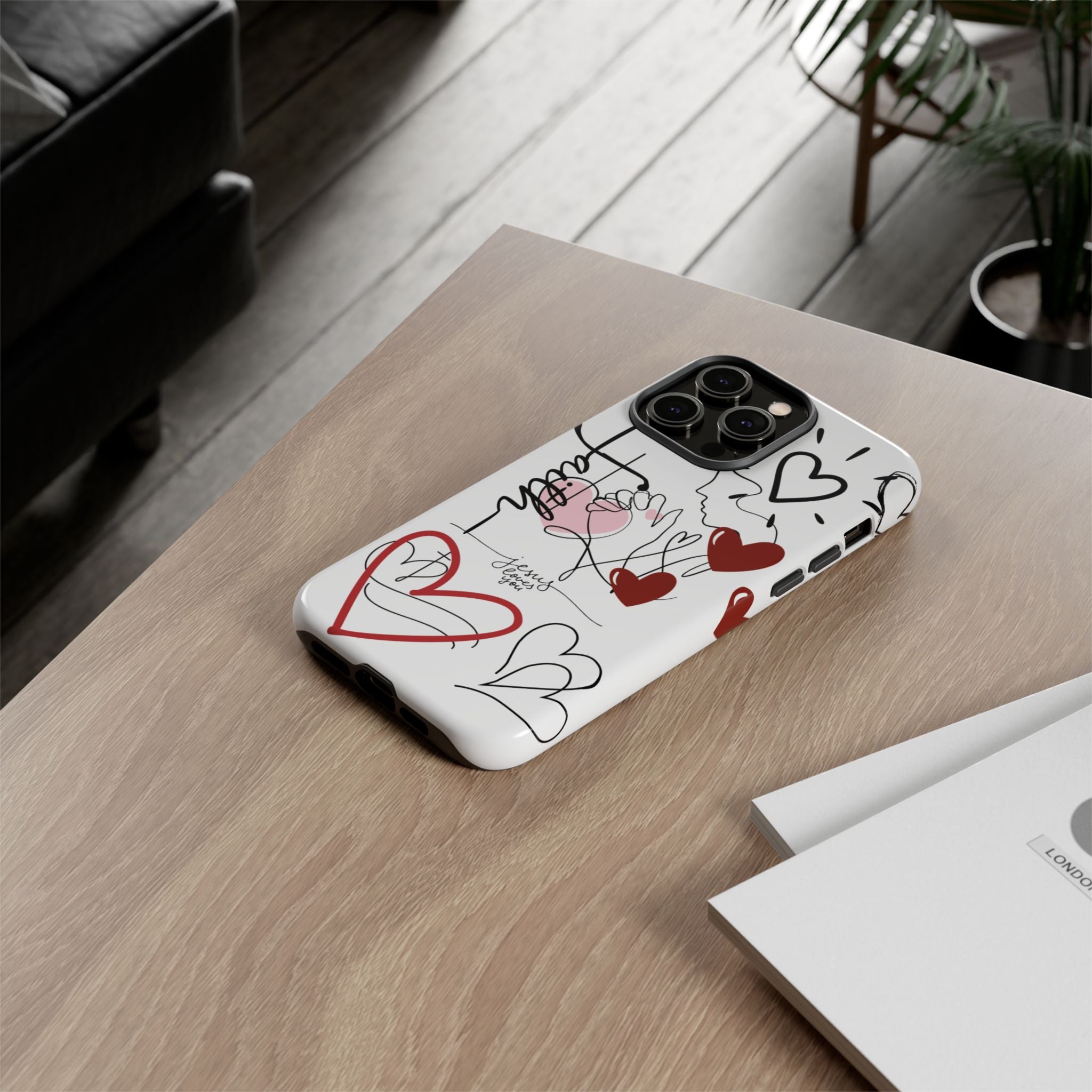 Faith Hearts iPhone Case | Seedandsoulful Protective Phone Cover - Seedandsoulful