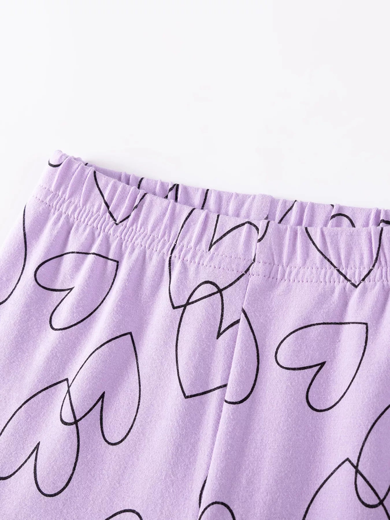 Children's Heart Print Tee and Shorts Casual Set - Seedandsoulful