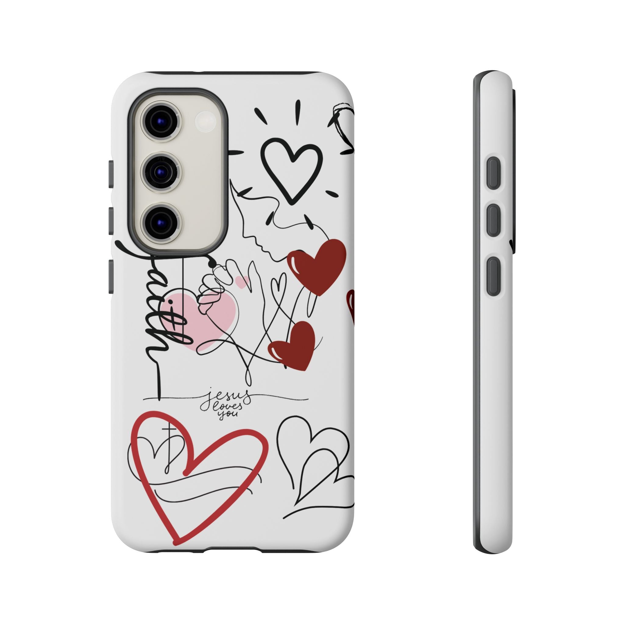 Faith Hearts iPhone Case | Seedandsoulful Protective Phone Cover - Seedandsoulful