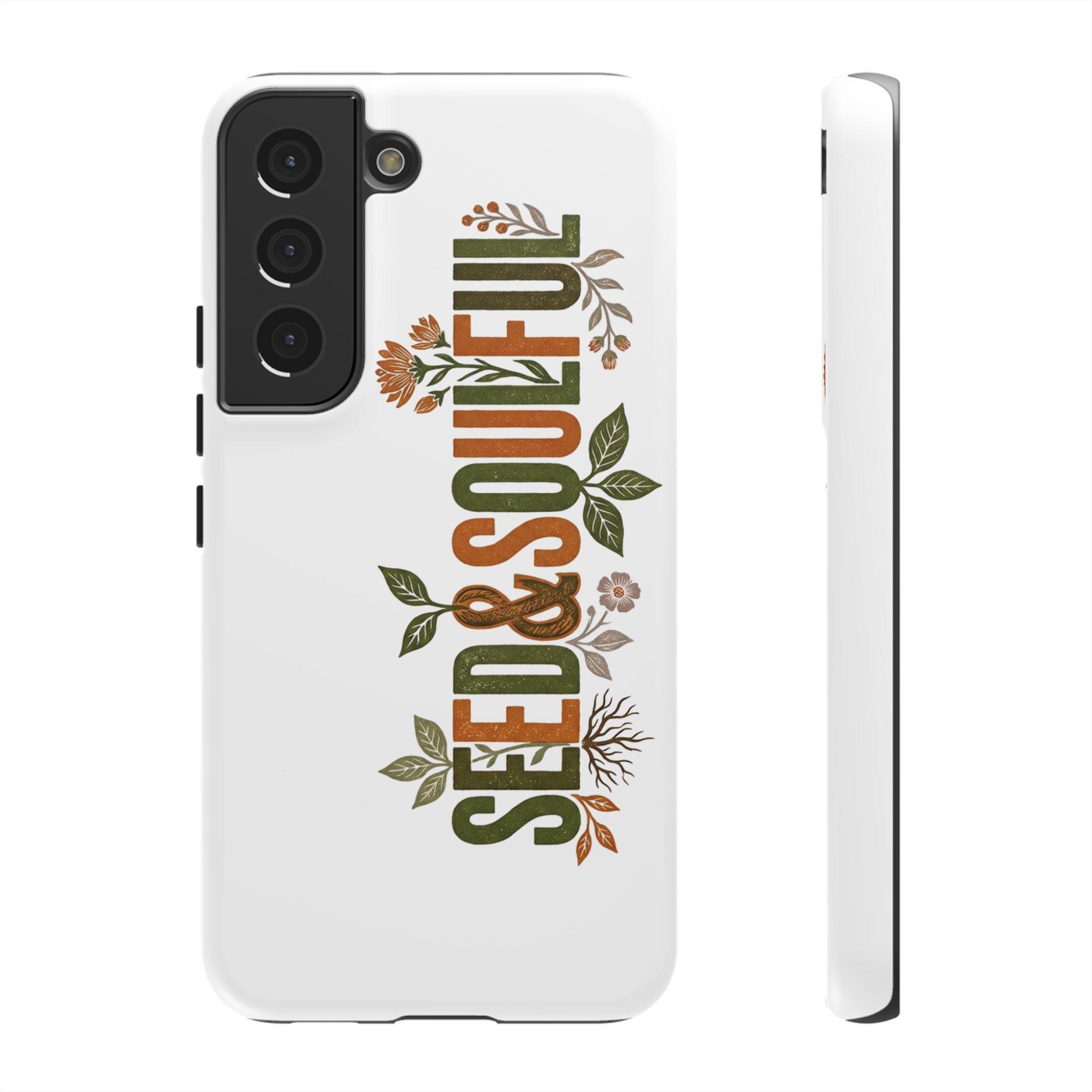 Seed & Soul Tough Phone Case – Floral Botanical Protective Cover - Seedandsoulful