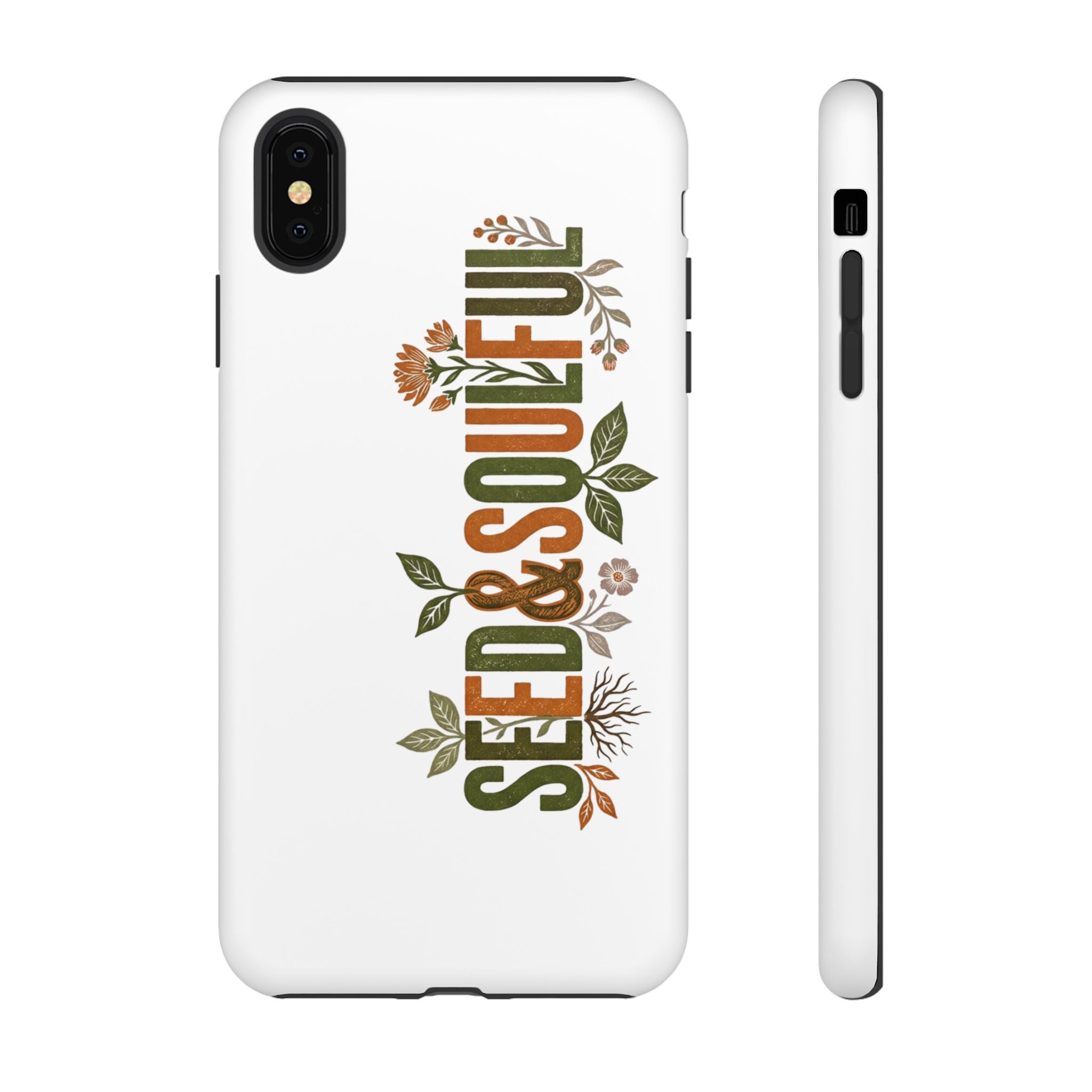 Seed & Soul Tough Phone Case – Floral Botanical Protective Cover - Seedandsoulful