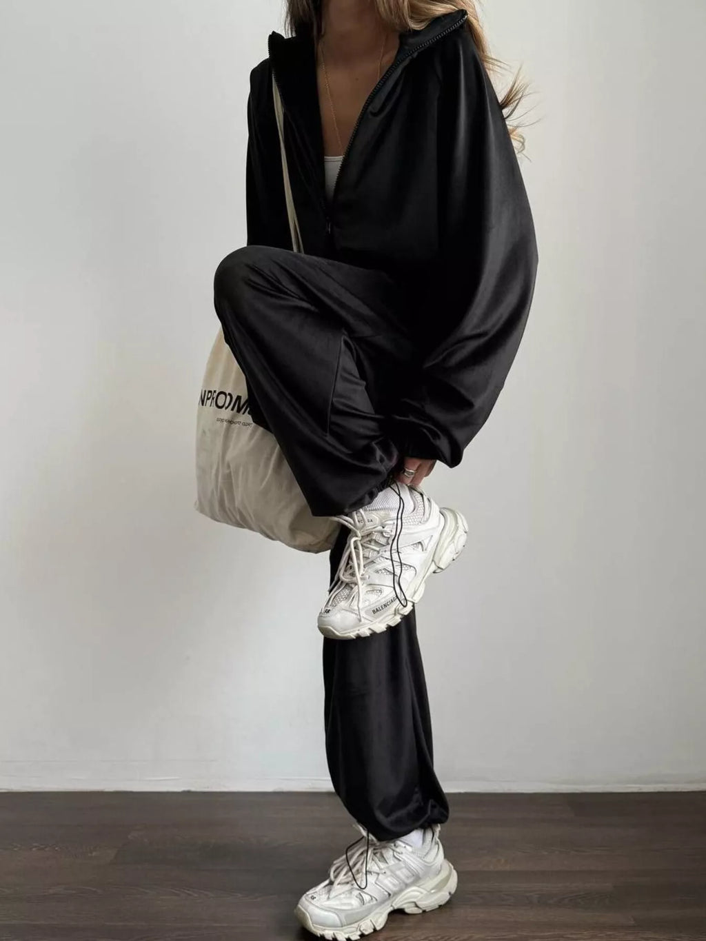 Zip Up Long Sleeve Outerwear and Pants Set - Seedandsoulful