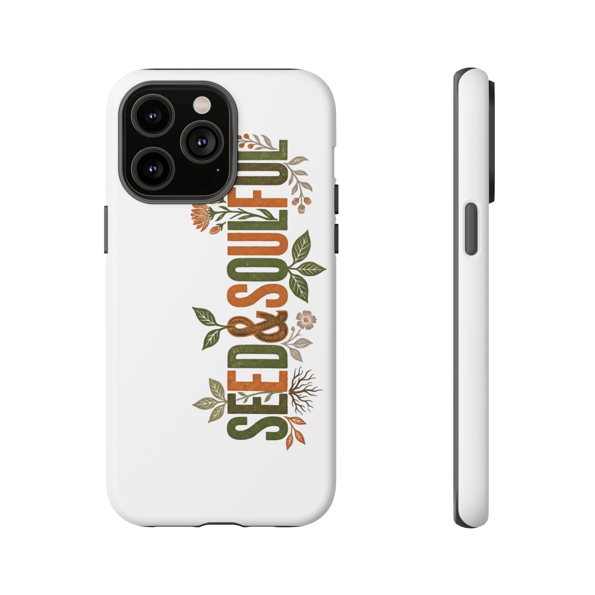 Seed & Soul Tough Phone Case – Floral Botanical Protective Cover - Seedandsoulful