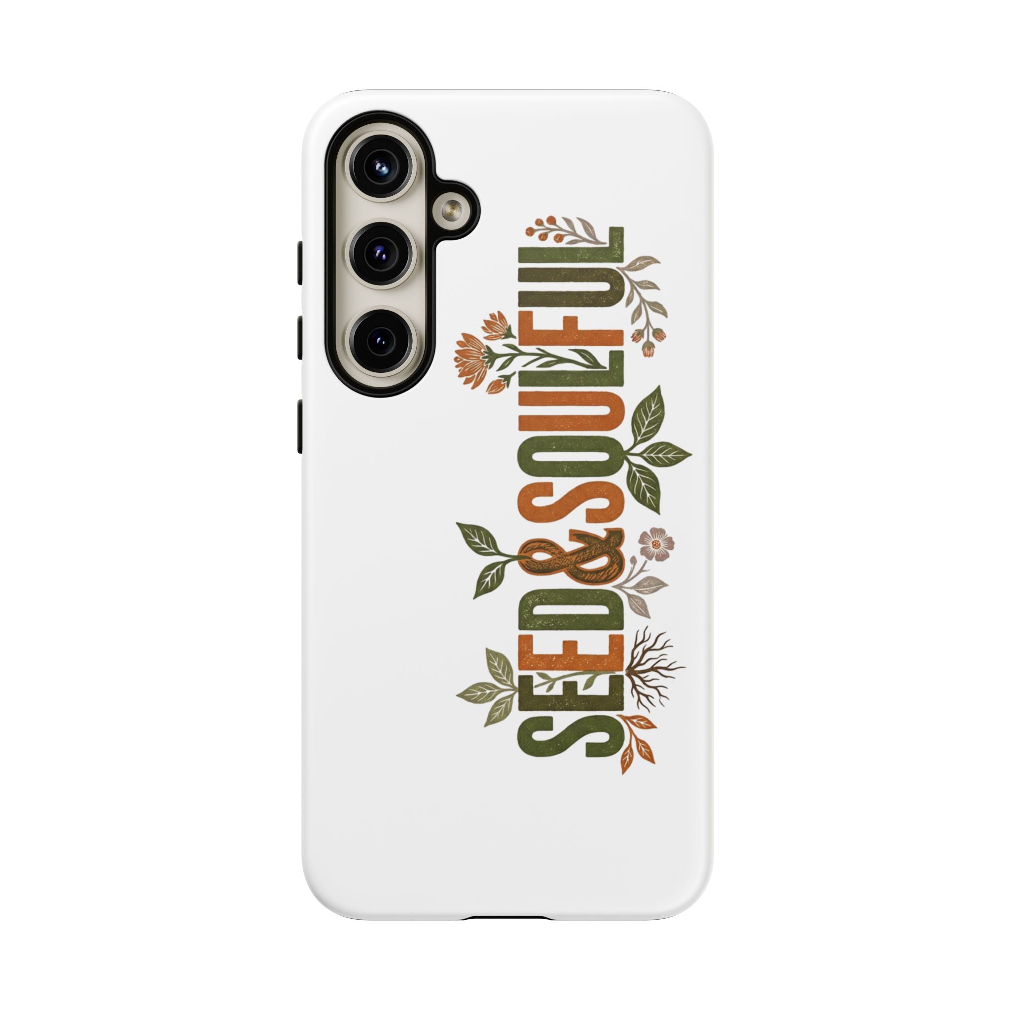 Seed & Soul Tough Phone Case – Floral Botanical Protective Cover - Seedandsoulful