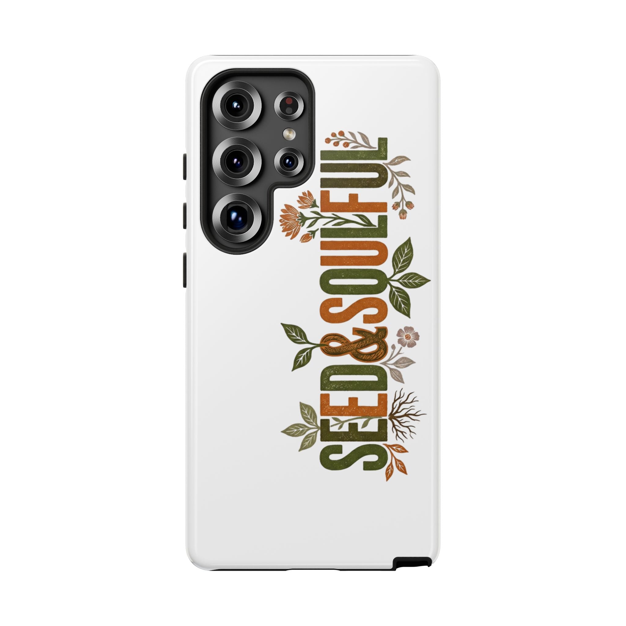 Seed & Soul Tough Phone Case – Floral Botanical Protective Cover - Seedandsoulful
