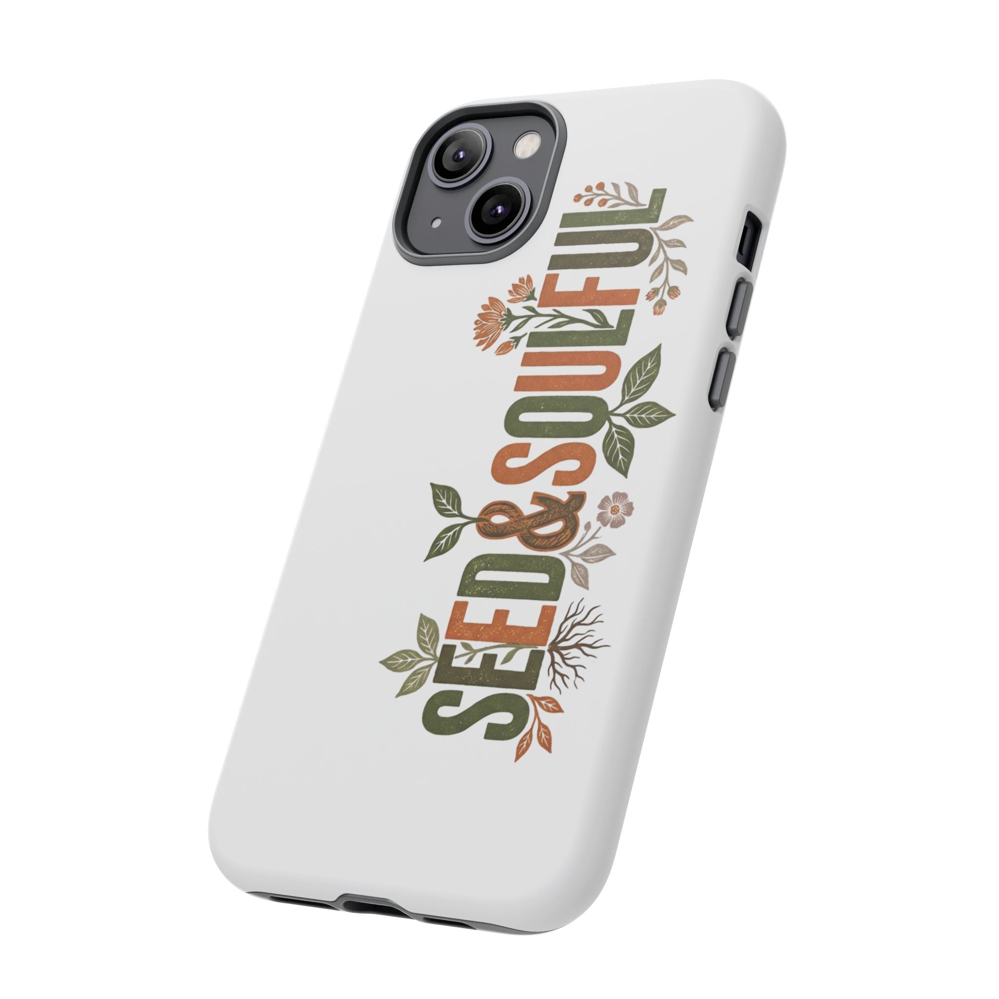 Seed & Soul Tough Phone Case – Floral Botanical Protective Cover - Seedandsoulful