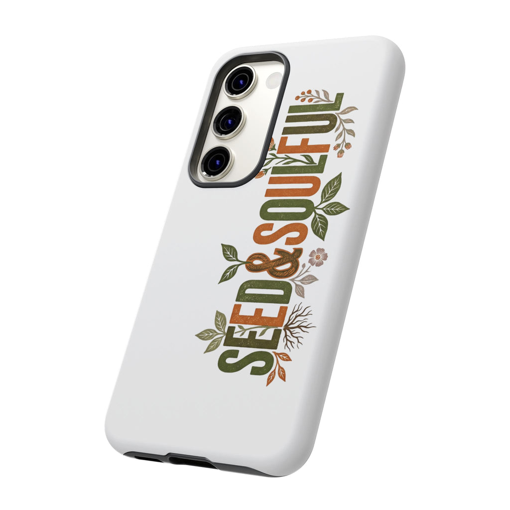 Seed & Soul Tough Phone Case – Floral Botanical Protective Cover - Seedandsoulful