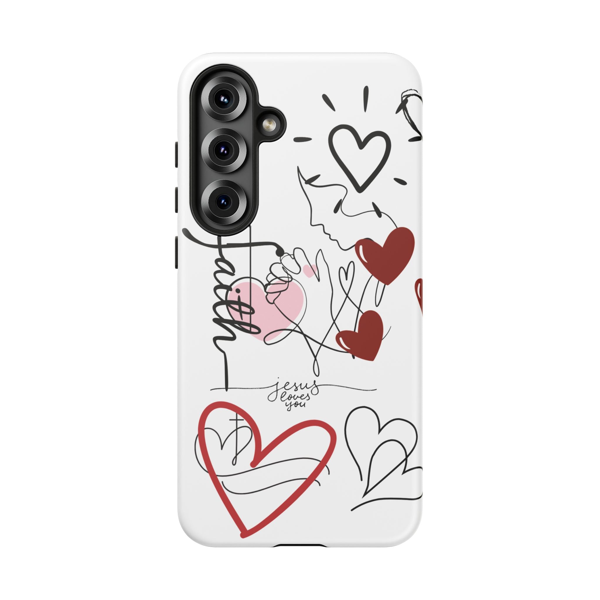 Faith Hearts iPhone Case | Seedandsoulful Protective Phone Cover - Seedandsoulful