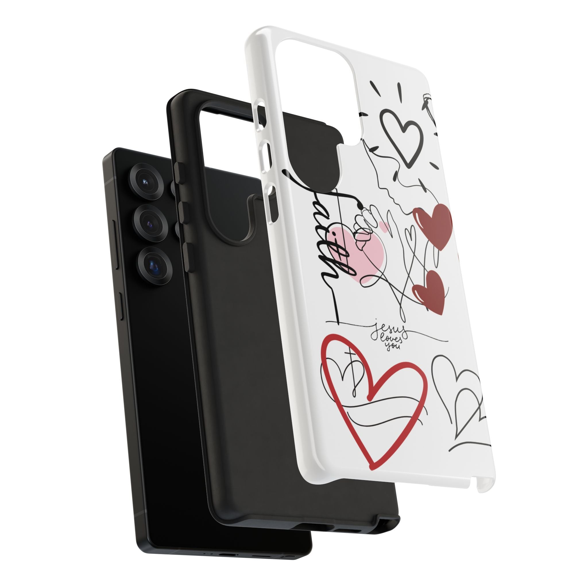 Faith Hearts iPhone Case | Seedandsoulful Protective Phone Cover - Seedandsoulful