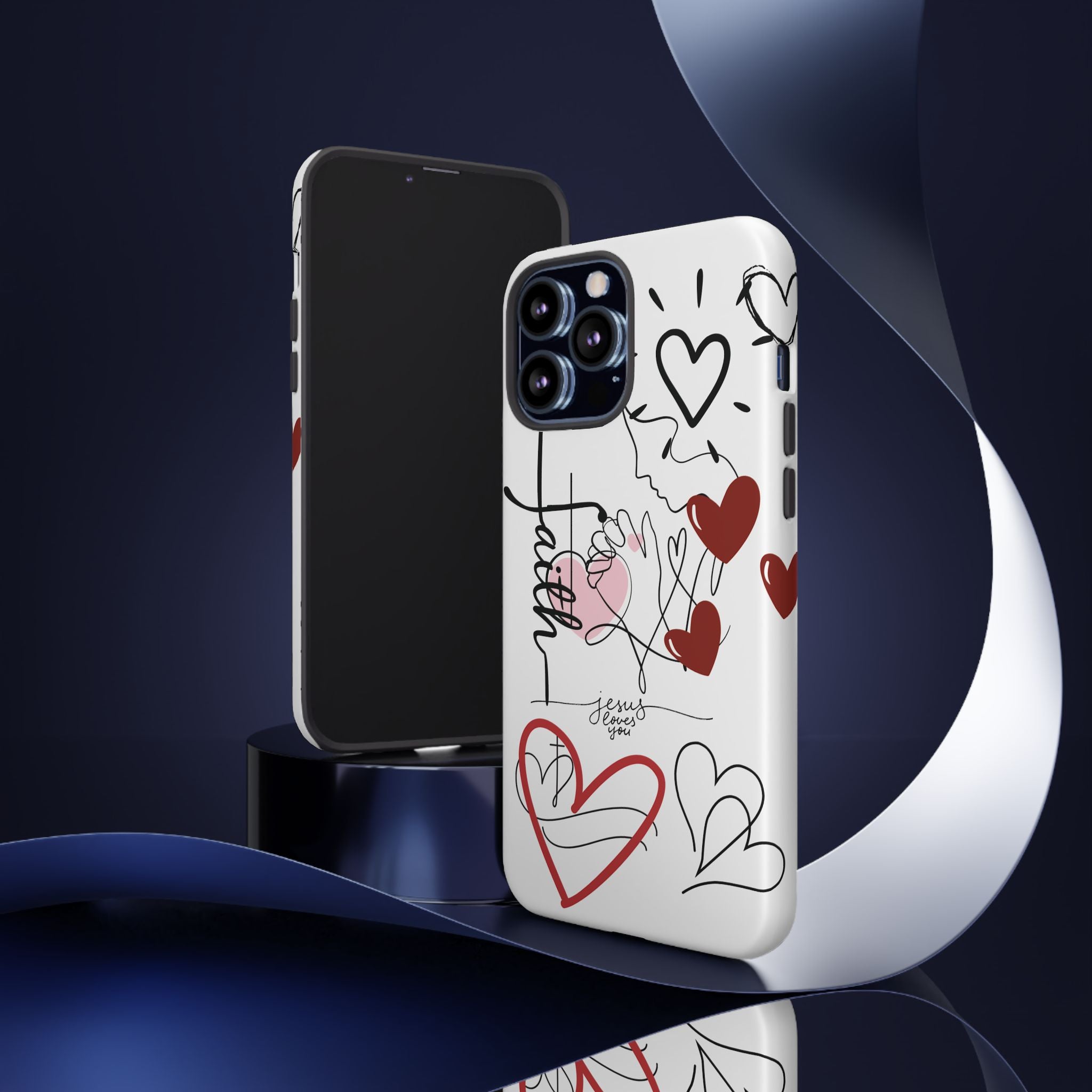 Faith Hearts iPhone Case | Seedandsoulful Protective Phone Cover - Seedandsoulful