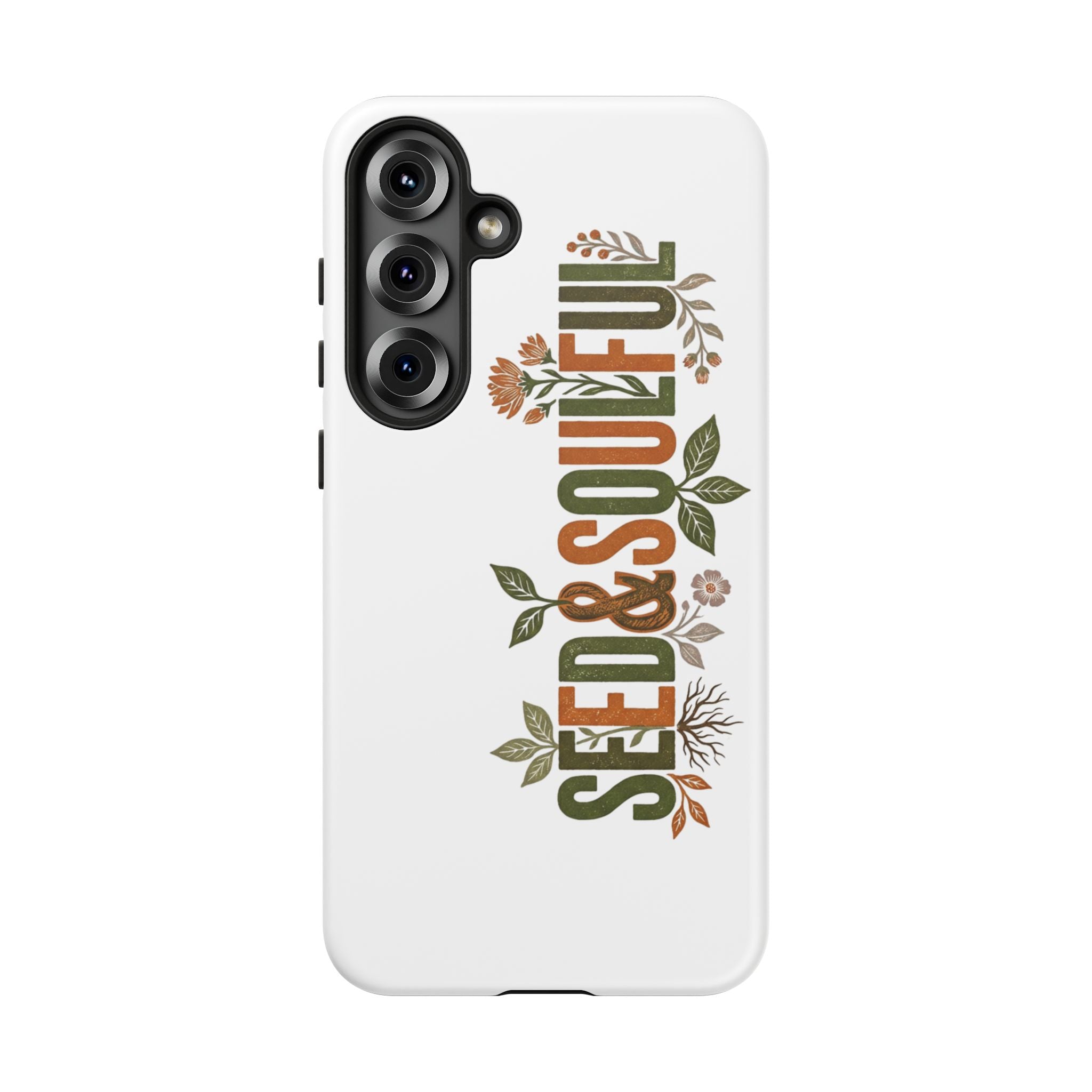 Seed & Soul Tough Phone Case – Floral Botanical Protective Cover - Seedandsoulful