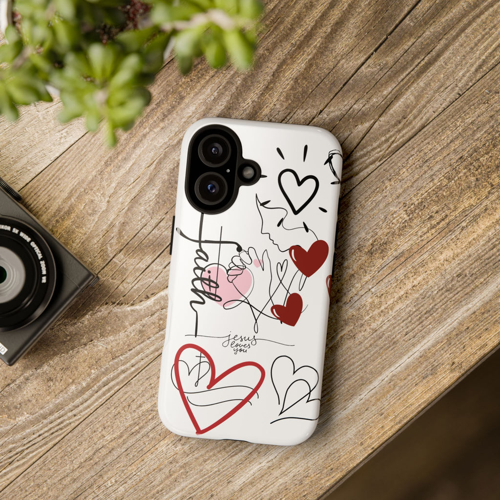 Faith Hearts iPhone Case | Seedandsoulful Protective Phone Cover - Seedandsoulful