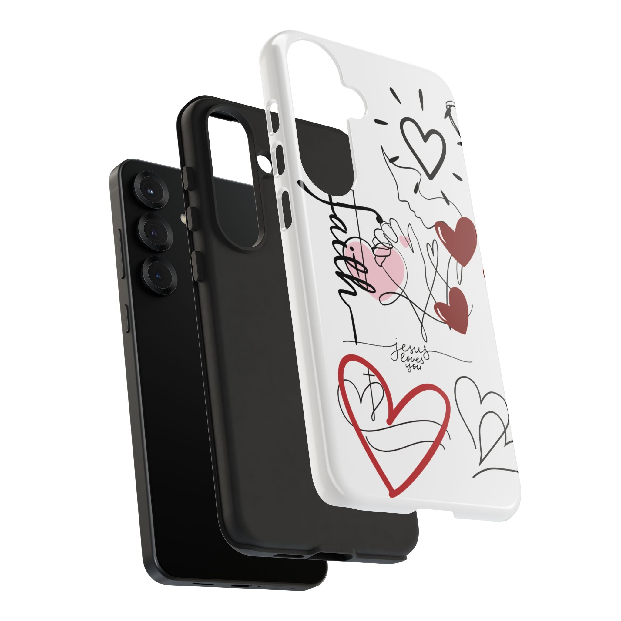 Faith Hearts iPhone Case | Seedandsoulful Protective Phone Cover - Seedandsoulful