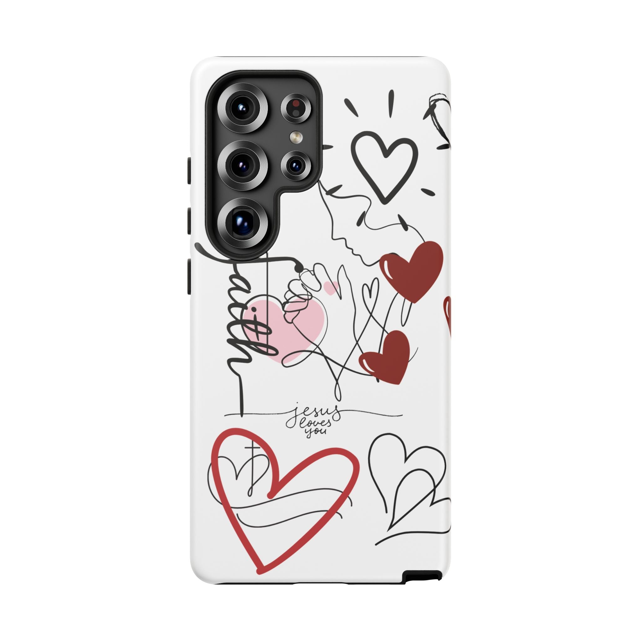Faith Hearts iPhone Case | Seedandsoulful Protective Phone Cover - Seedandsoulful