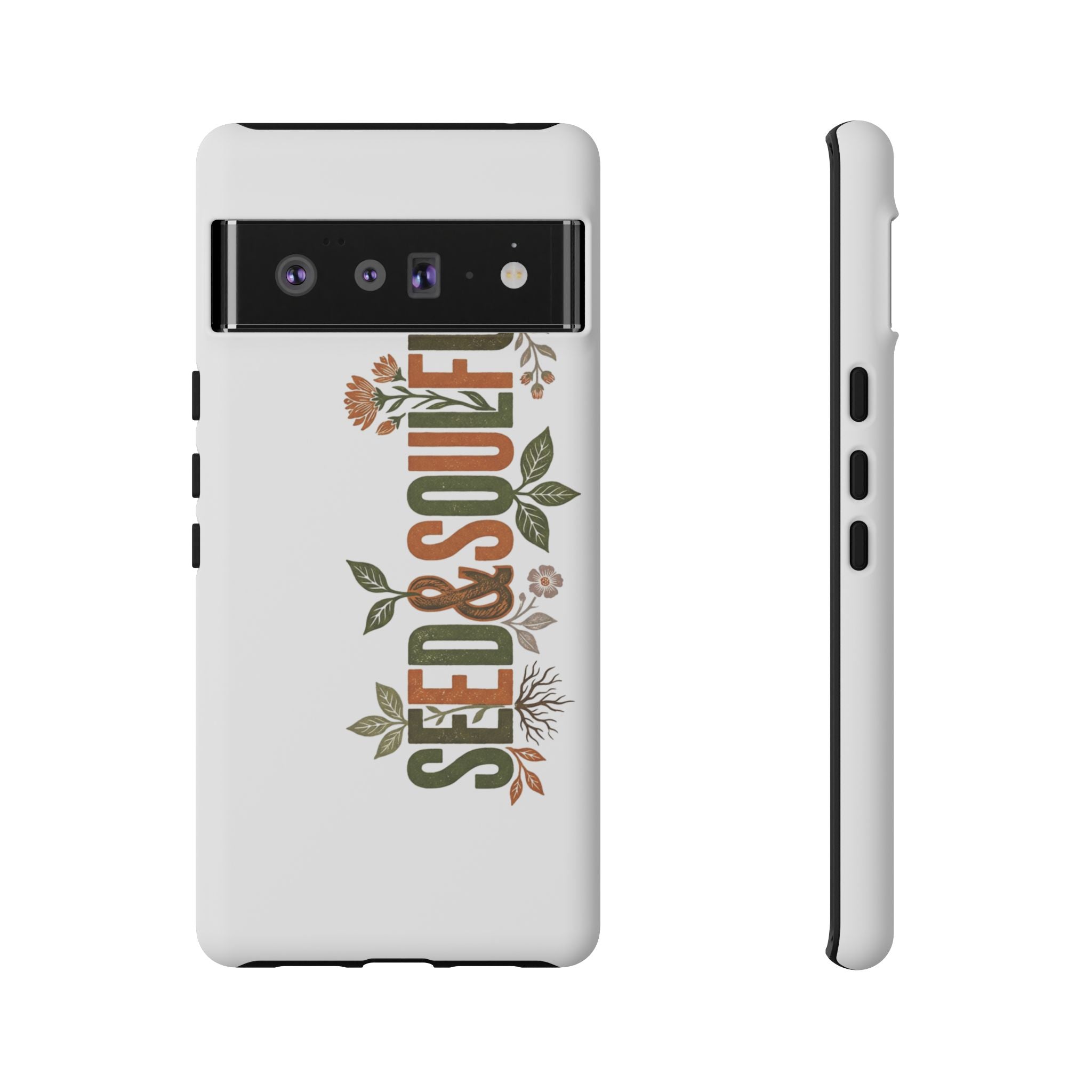 Seed & Soul Tough Phone Case – Floral Botanical Protective Cover - Seedandsoulful