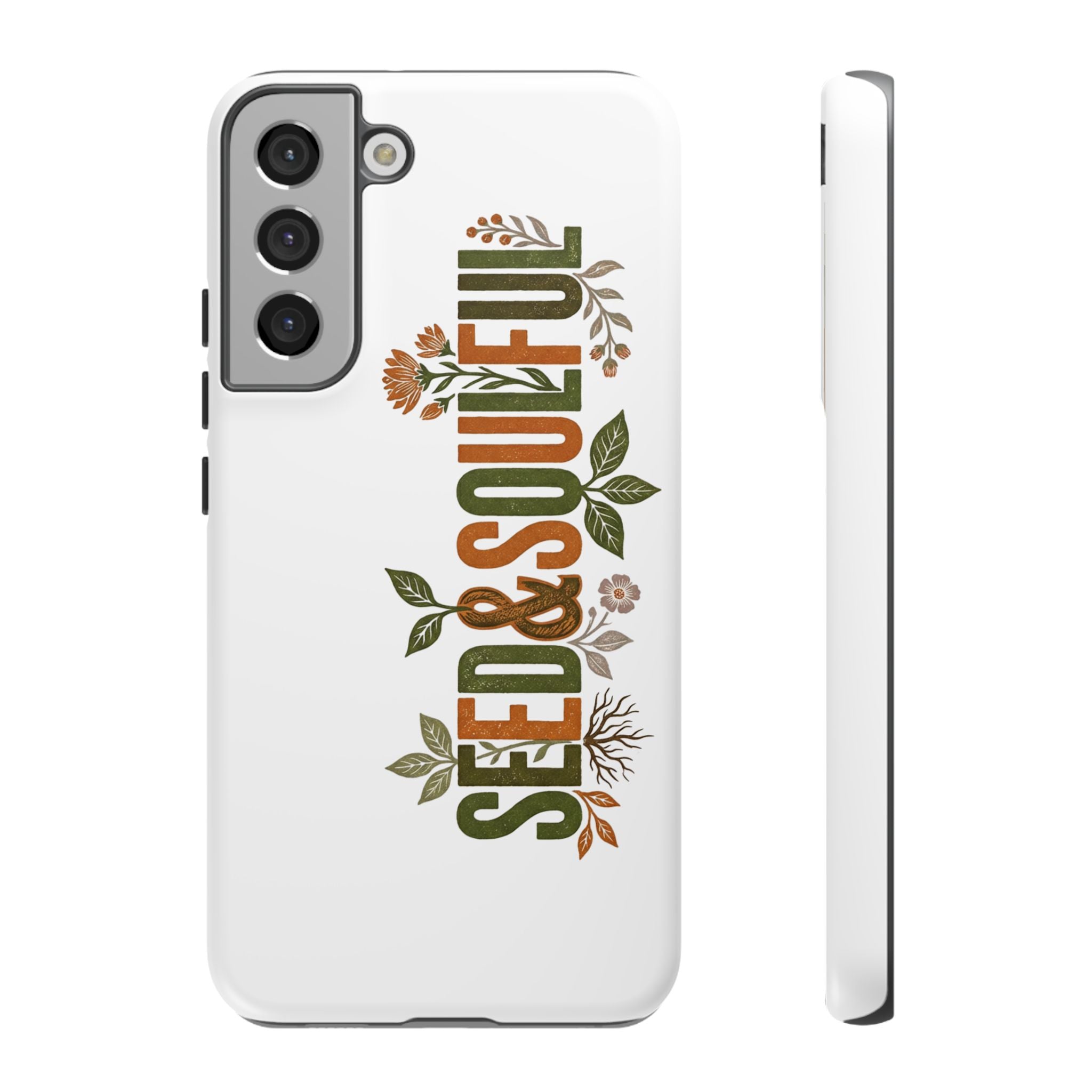 Seed & Soul Tough Phone Case – Floral Botanical Protective Cover - Seedandsoulful