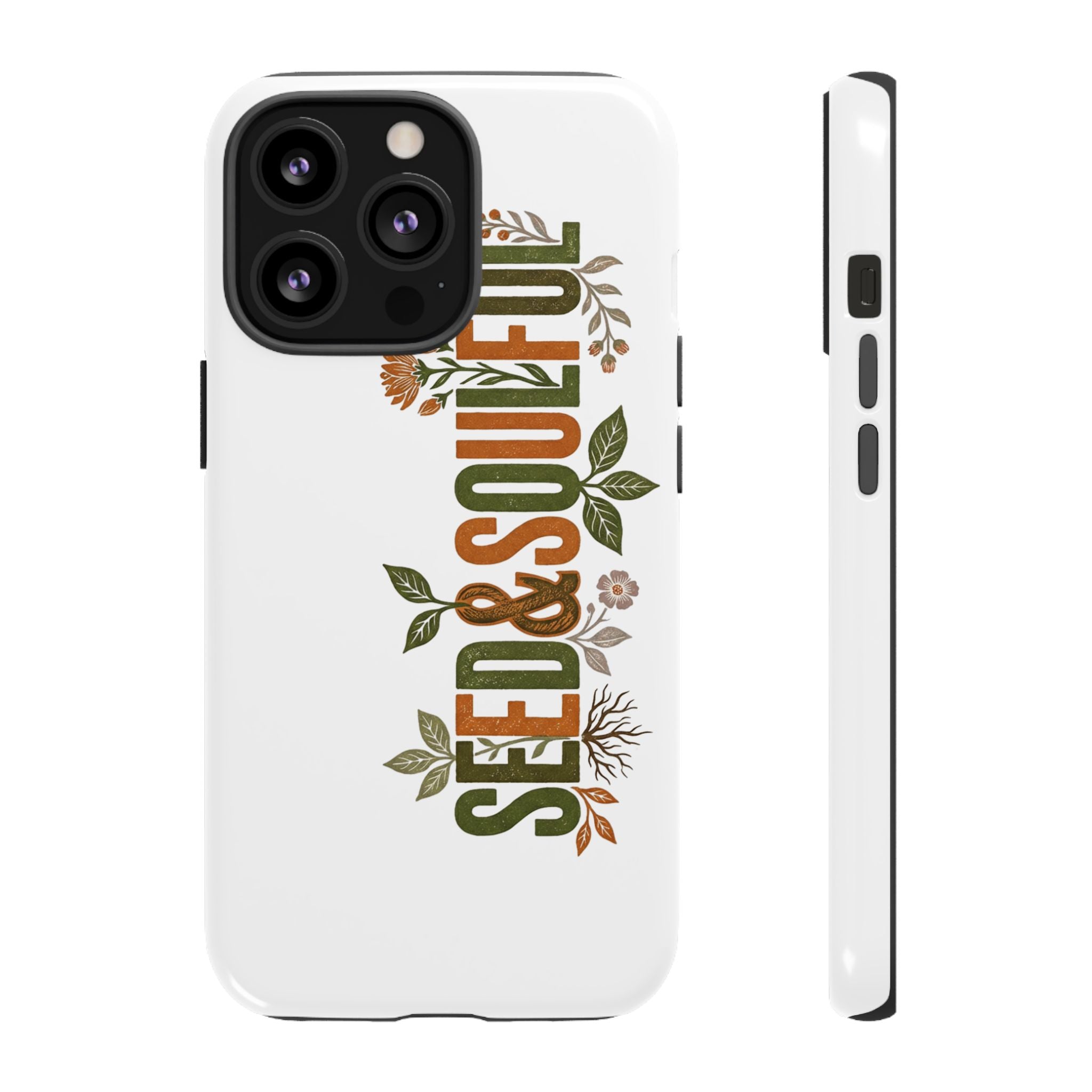 Seed & Soul Tough Phone Case – Floral Botanical Protective Cover - Seedandsoulful