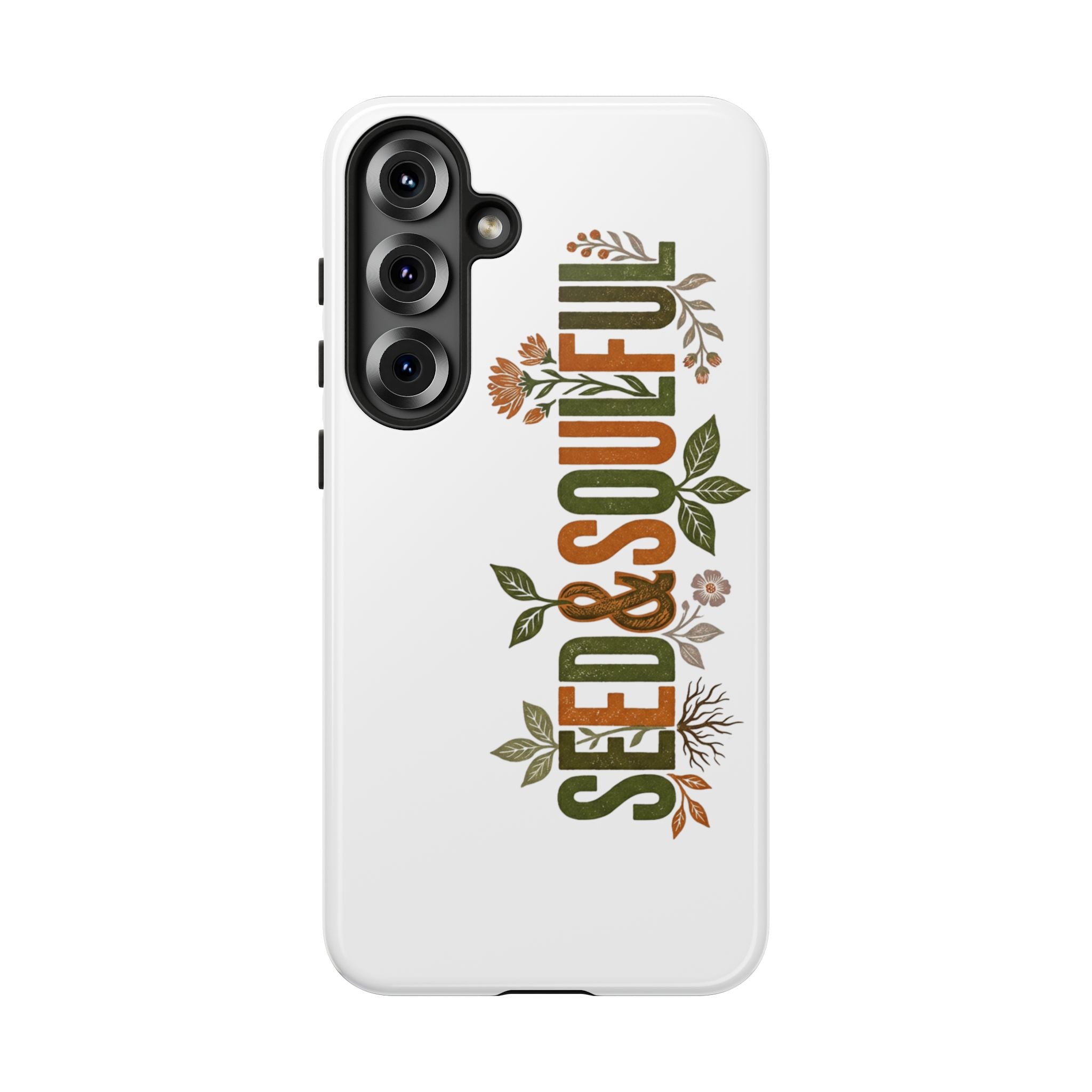 Seed & Soul Tough Phone Case – Floral Botanical Protective Cover - Seedandsoulful