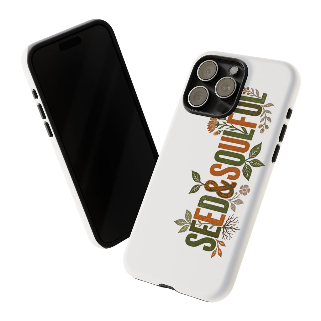 Seed & Soul Tough Phone Case – Floral Botanical Protective Cover - Seedandsoulful