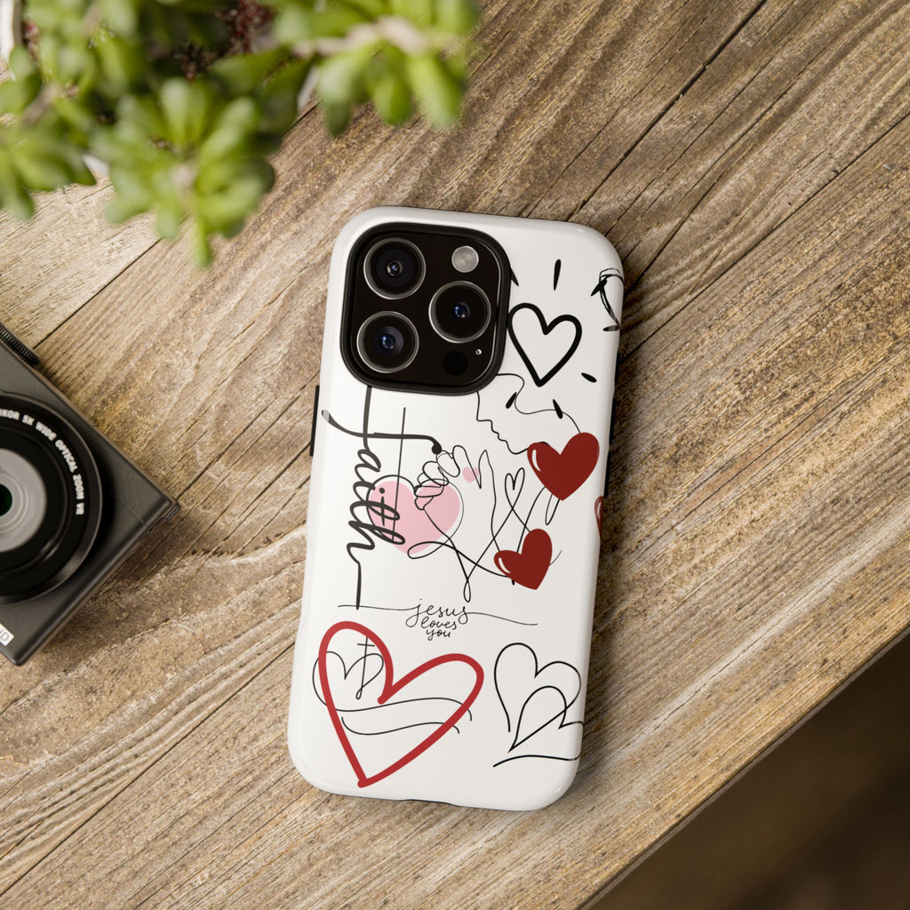 Faith Hearts iPhone Case | Seedandsoulful Protective Phone Cover - Seedandsoulful