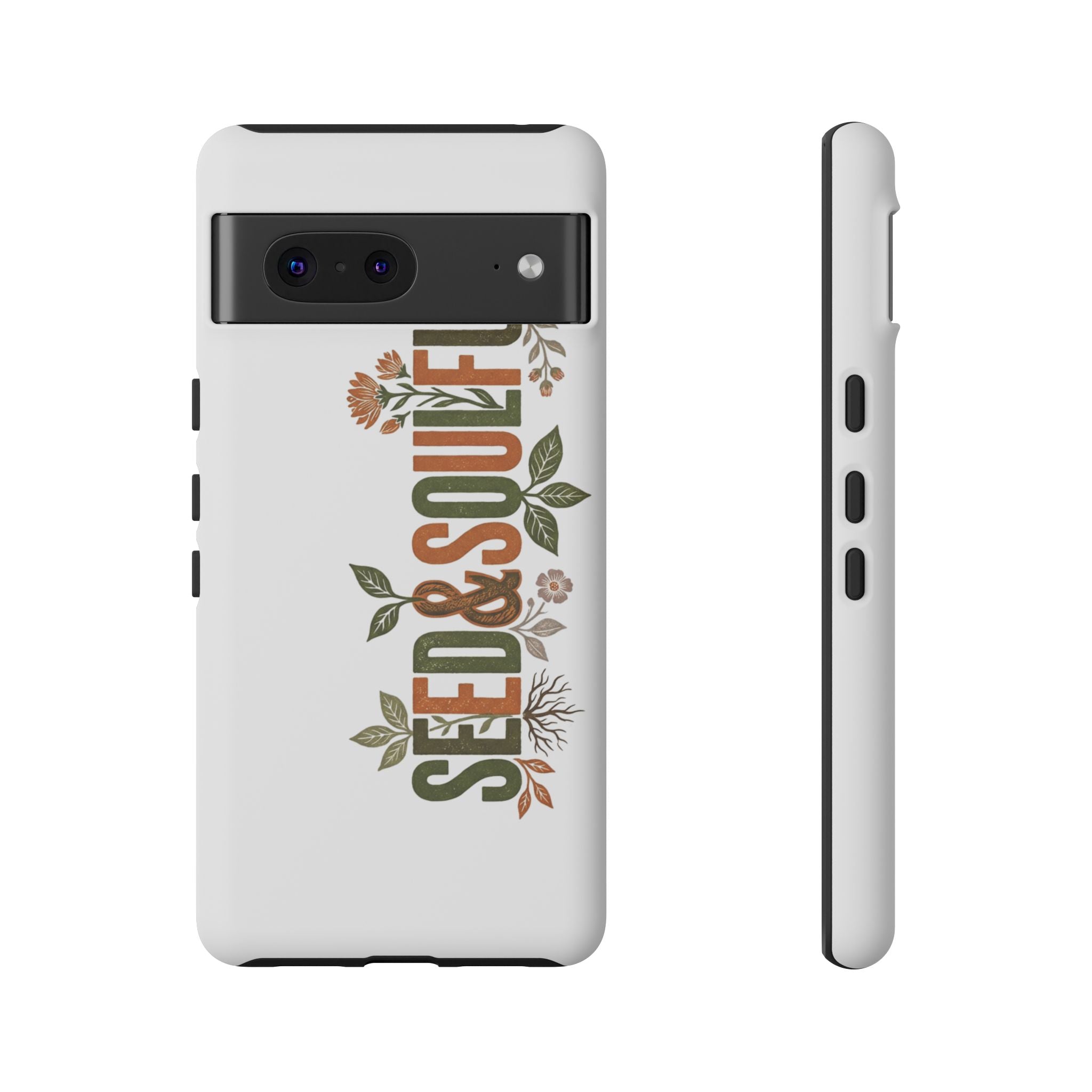 Seed & Soul Tough Phone Case – Floral Botanical Protective Cover - Seedandsoulful
