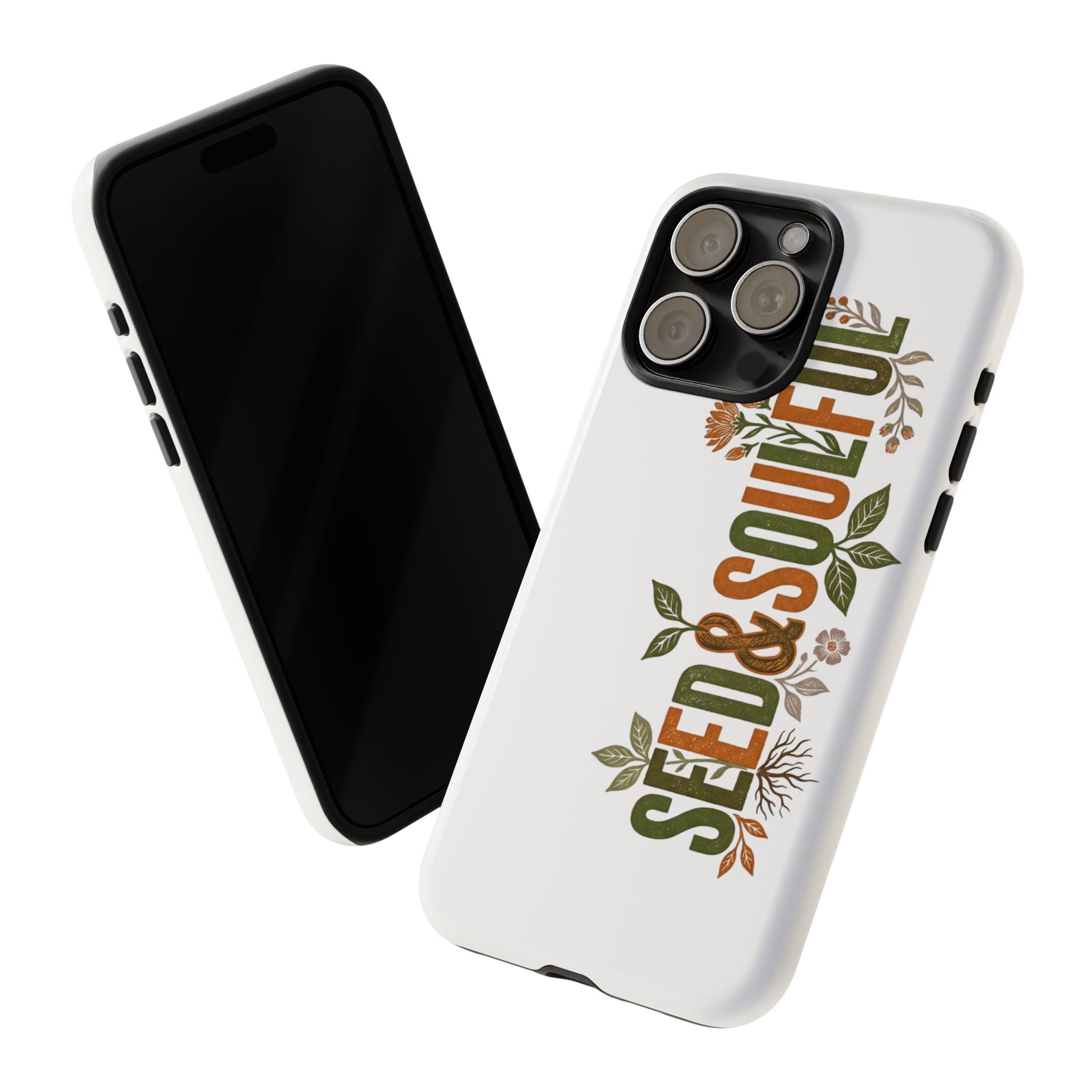 Seed & Soul Tough Phone Case – Floral Botanical Protective Cover - Seedandsoulful
