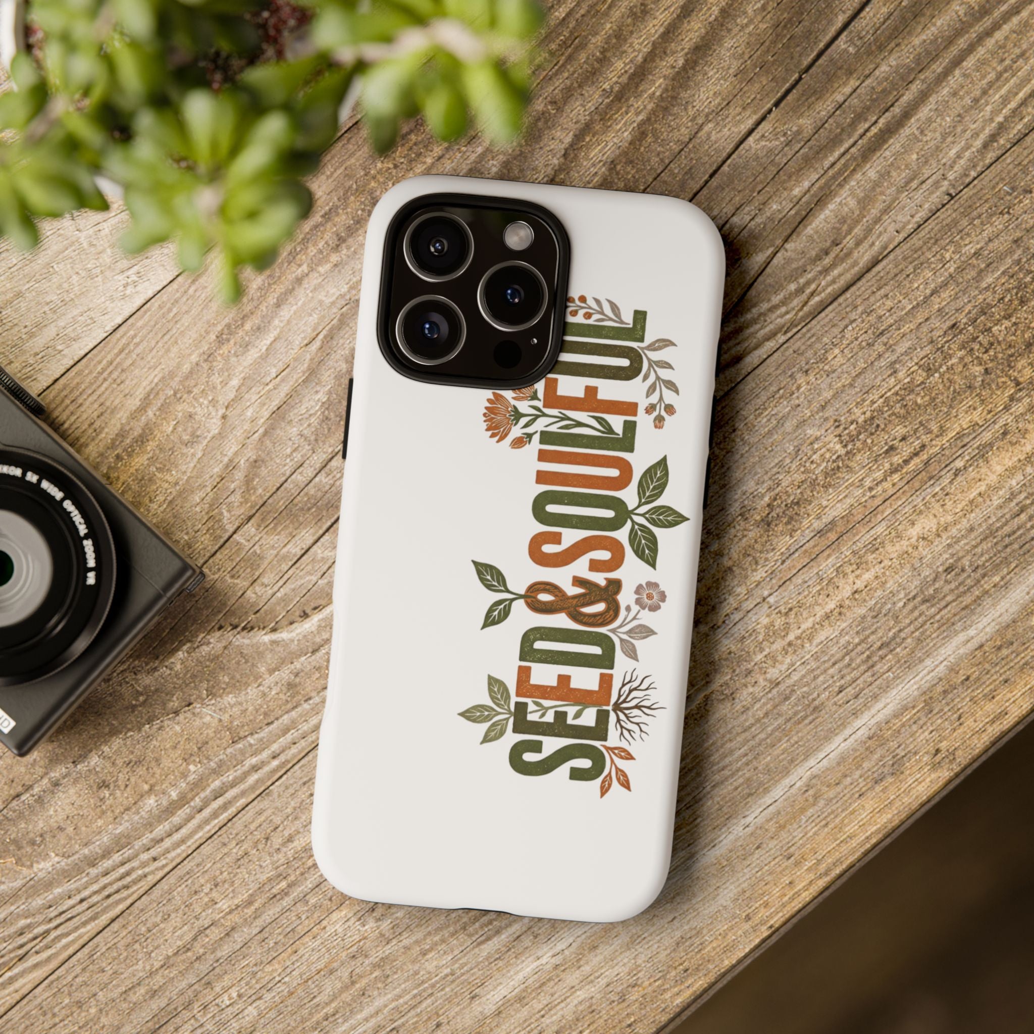 Seed & Soul Tough Phone Case – Floral Botanical Protective Cover - Seedandsoulful