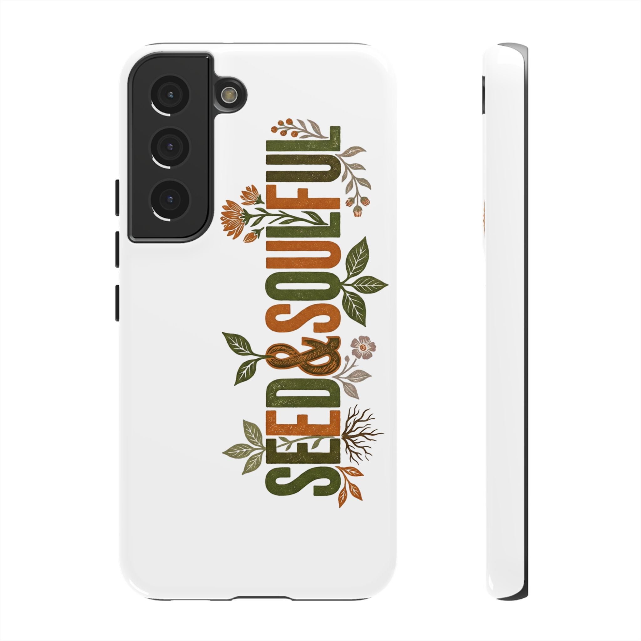 Seed & Soul Tough Phone Case – Floral Botanical Protective Cover - Seedandsoulful