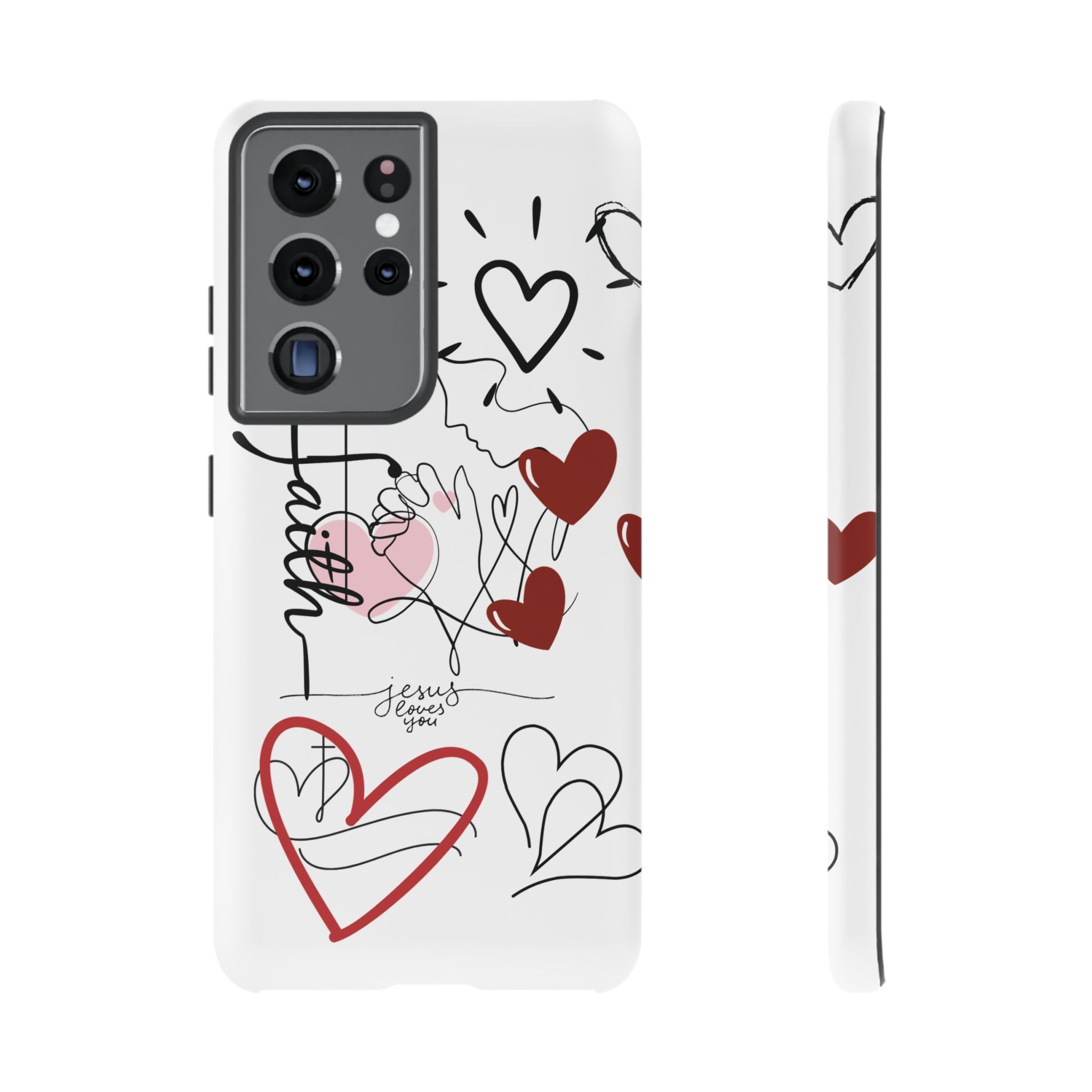 Faith Hearts iPhone Case | Seedandsoulful Protective Phone Cover - Seedandsoulful