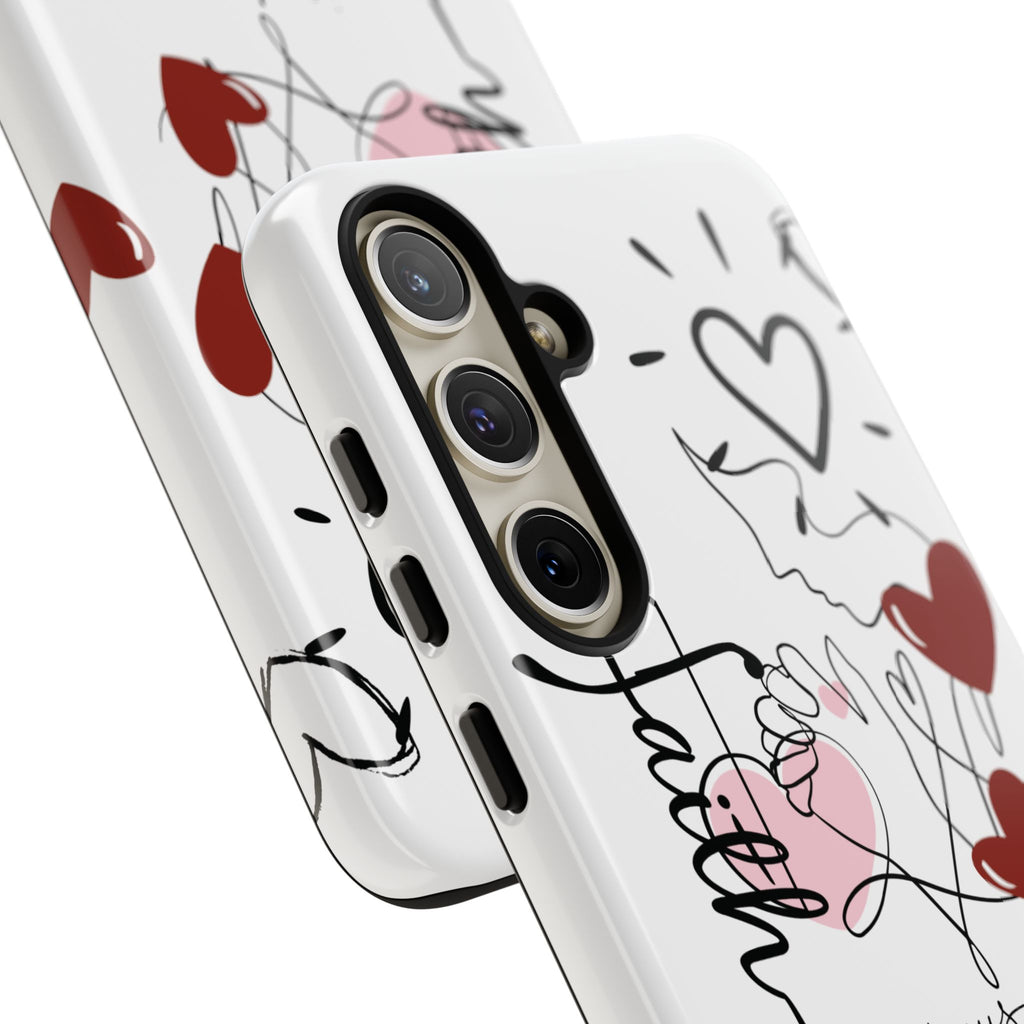 Faith Hearts iPhone Case | Seedandsoulful Protective Phone Cover - Seedandsoulful