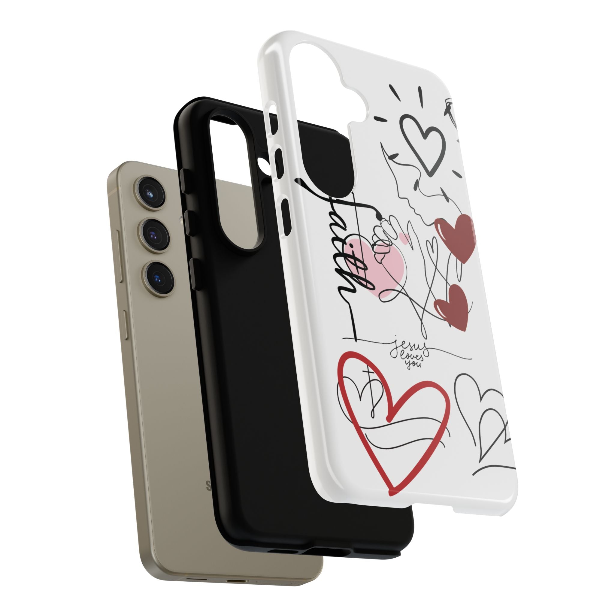 Faith Hearts iPhone Case | Seedandsoulful Protective Phone Cover - Seedandsoulful