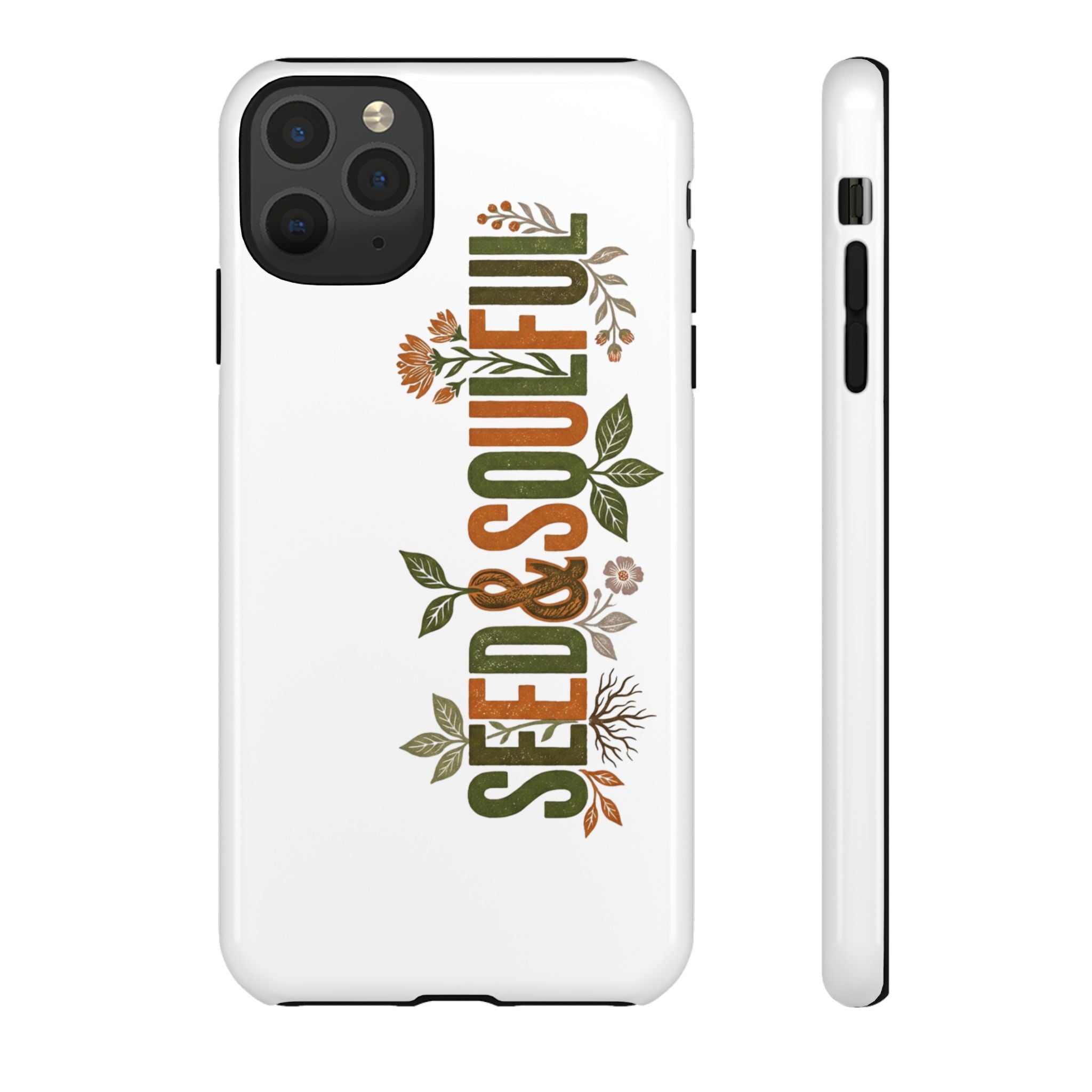 Seed & Soul Tough Phone Case – Floral Botanical Protective Cover - Seedandsoulful