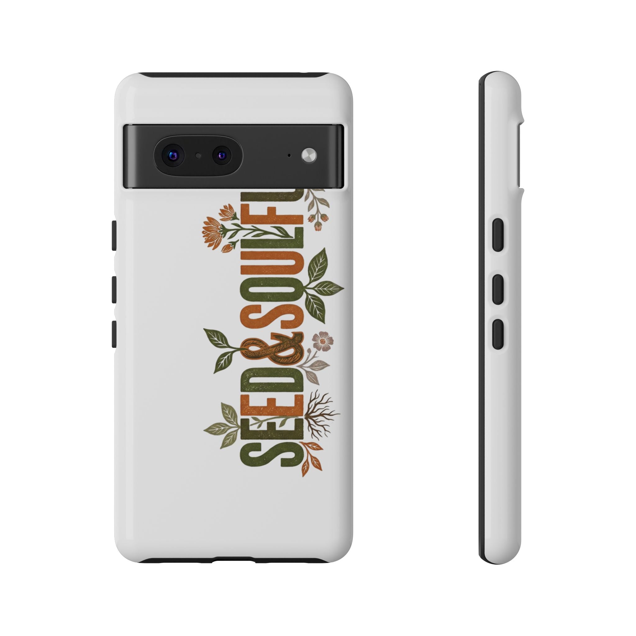 Seed & Soul Tough Phone Case – Floral Botanical Protective Cover - Seedandsoulful