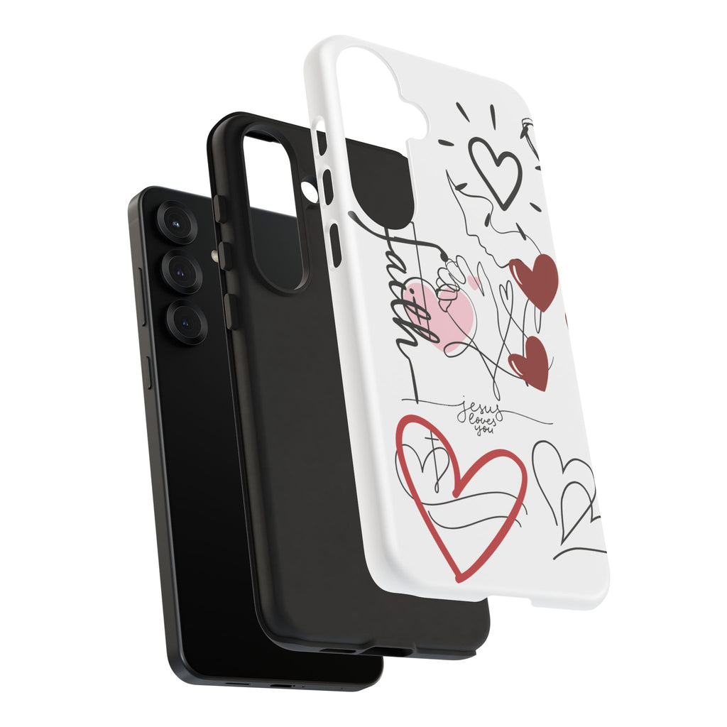Faith Hearts iPhone Case | Seedandsoulful Protective Phone Cover - Seedandsoulful