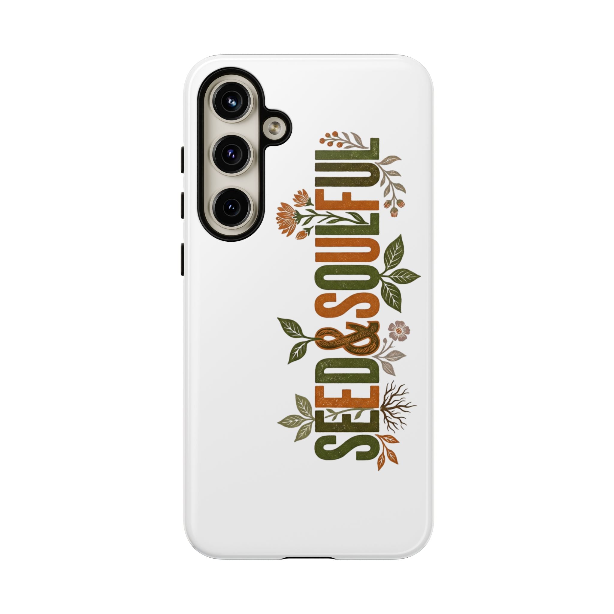 Seed & Soul Tough Phone Case – Floral Botanical Protective Cover - Seedandsoulful
