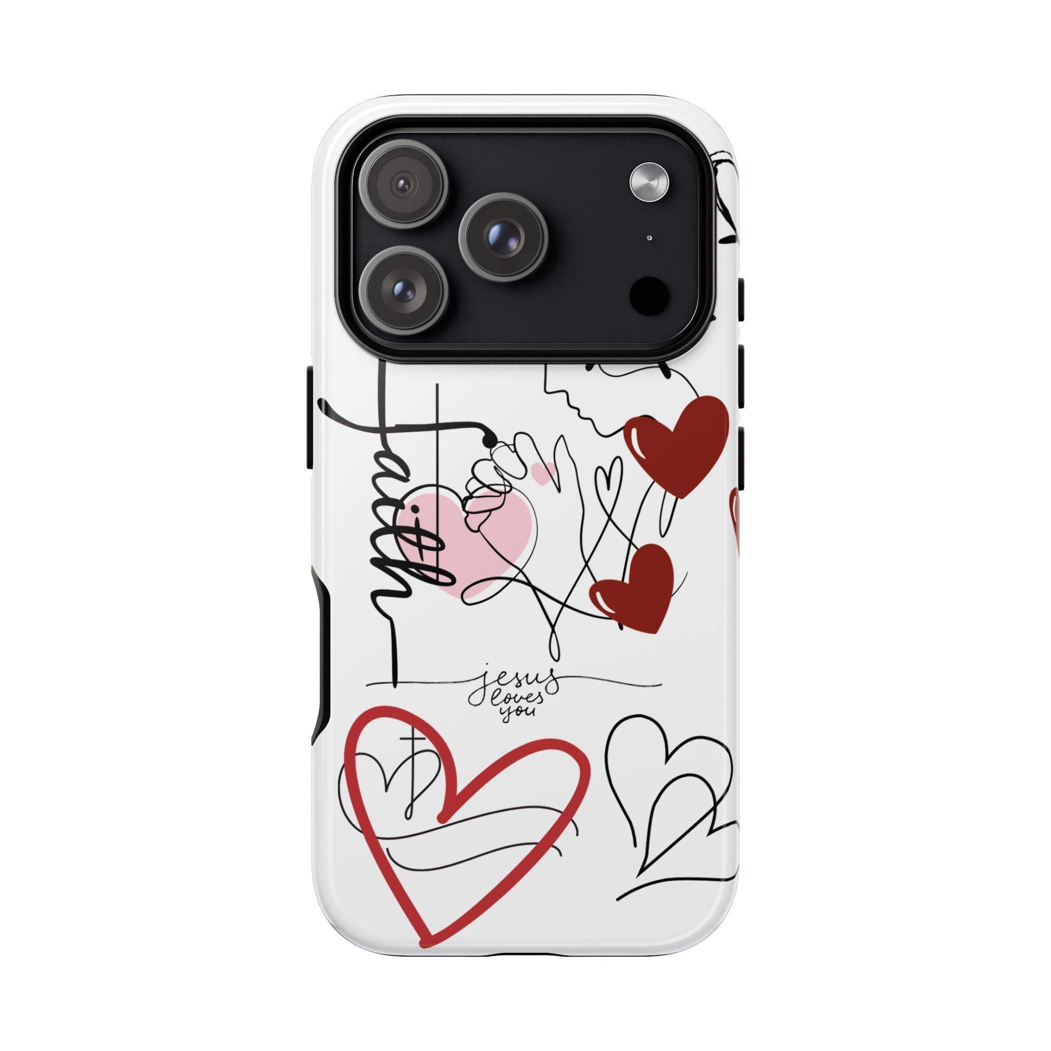 Faith Hearts iPhone Case | Seedandsoulful Protective Phone Cover - Seedandsoulful