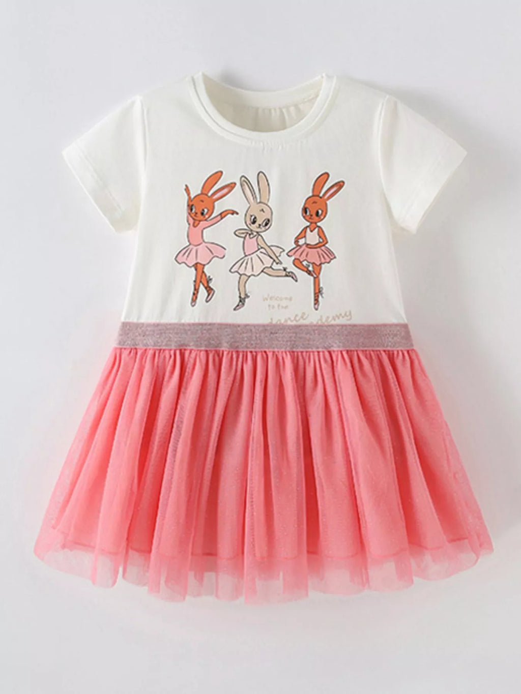 Children's Bunny Graphic Tulle Dress - Seedandsoulful