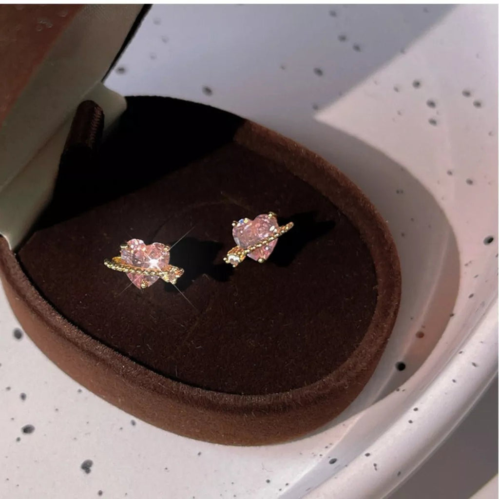 Heart Planet Stud Earrings - Seedandsoulful