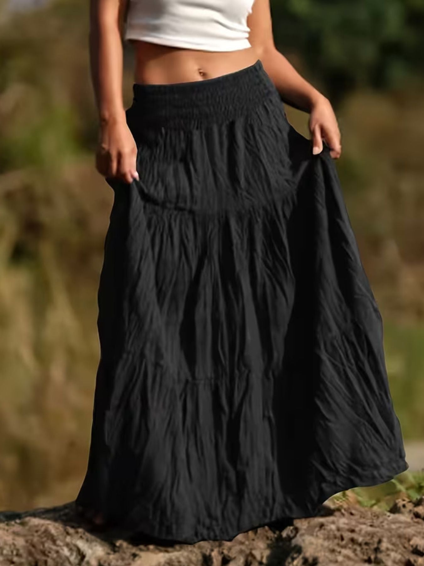Tiered Maxi Skirt - Seedandsoulful