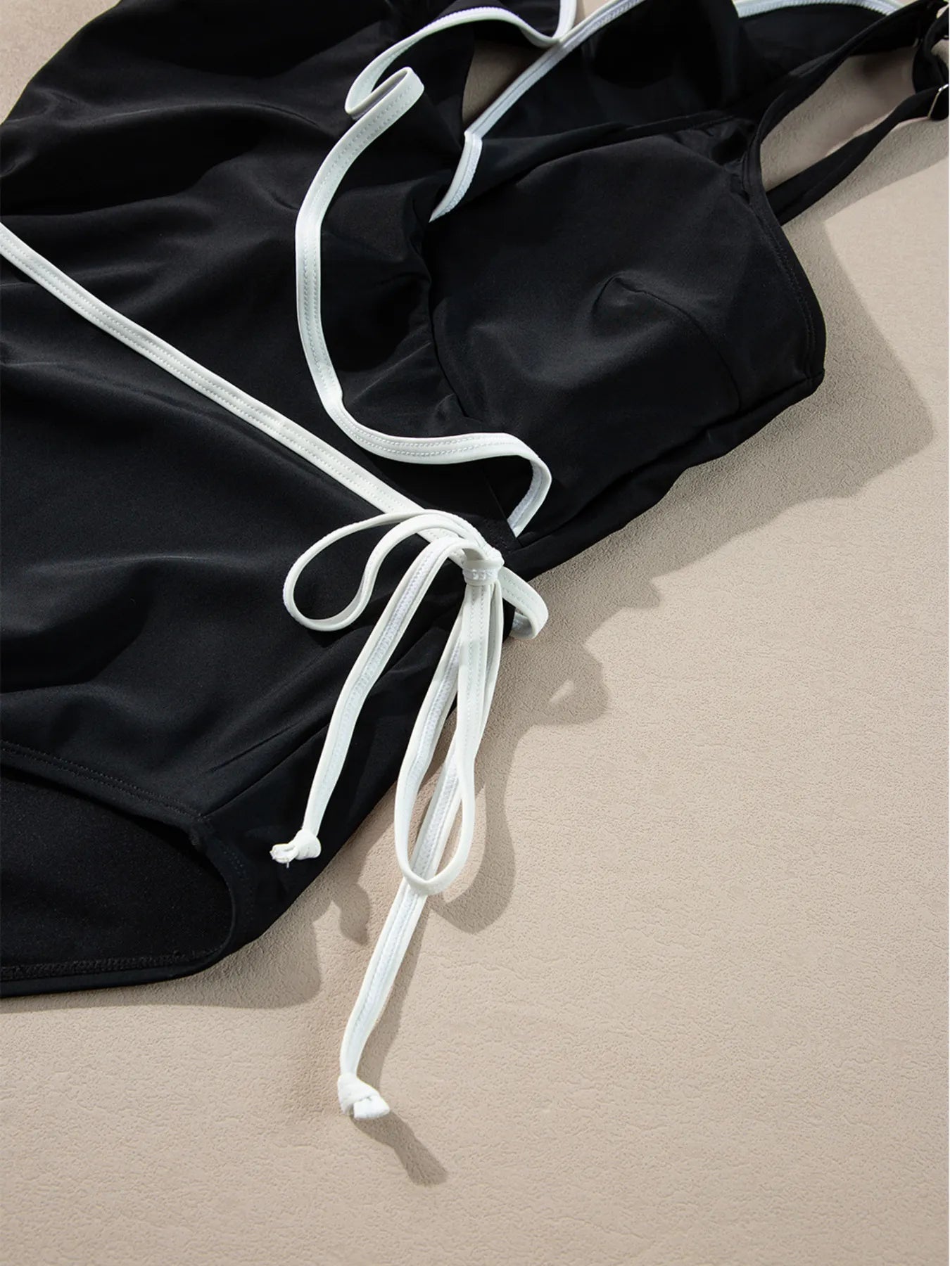 Ruffle Trim V - Neck One - Piece Swimsuit - Seedandsoulful