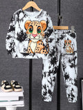 Children's Cheetah Tie - Dye Top and Pants Set - Seedandsoulful
