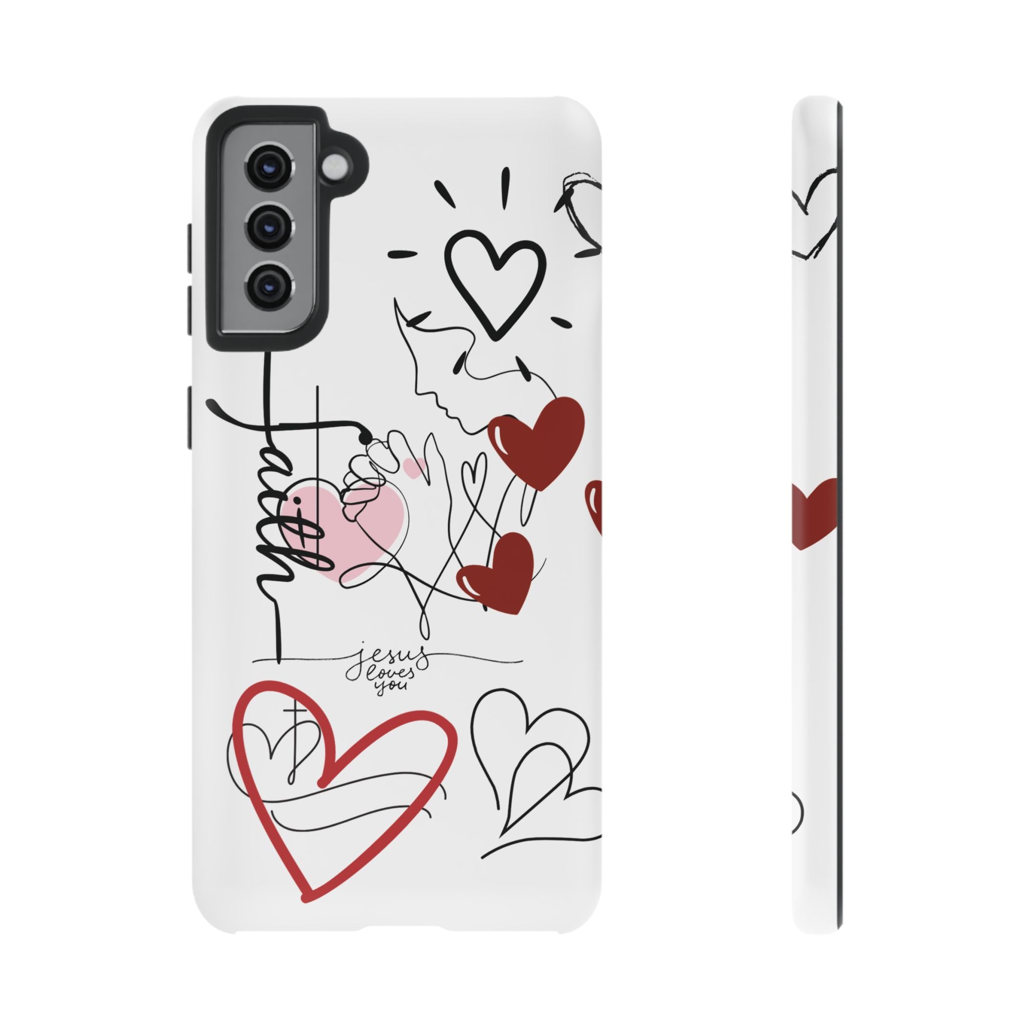 Faith Hearts iPhone Case | Seedandsoulful Protective Phone Cover - Seedandsoulful
