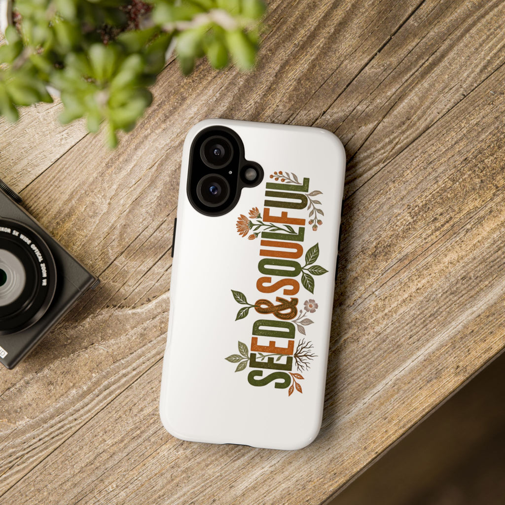 Seed & Soul Tough Phone Case – Floral Botanical Protective Cover - Seedandsoulful